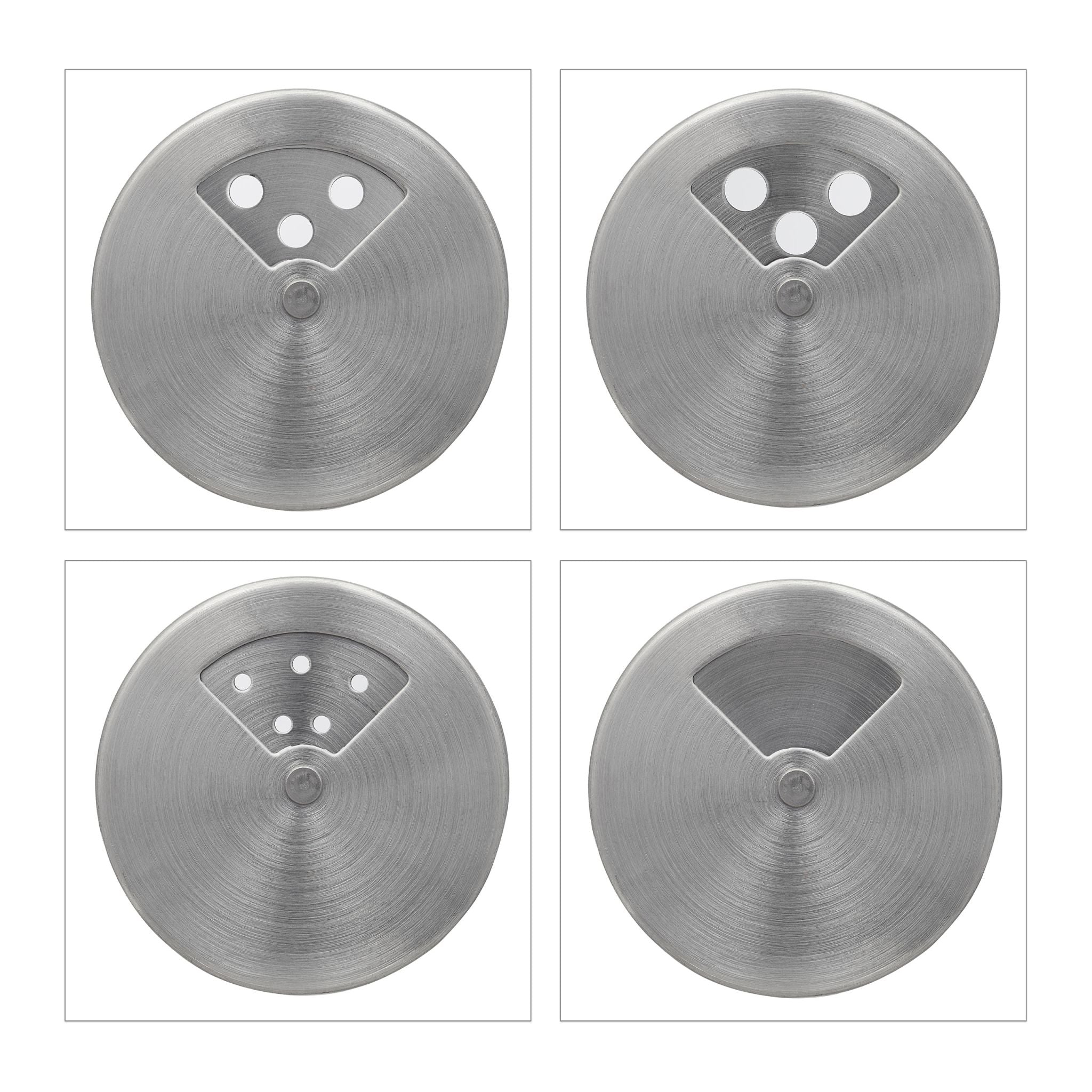 Gewürzstreuer 12er-Set Weiss-Silber-Transparent von Relaxdays