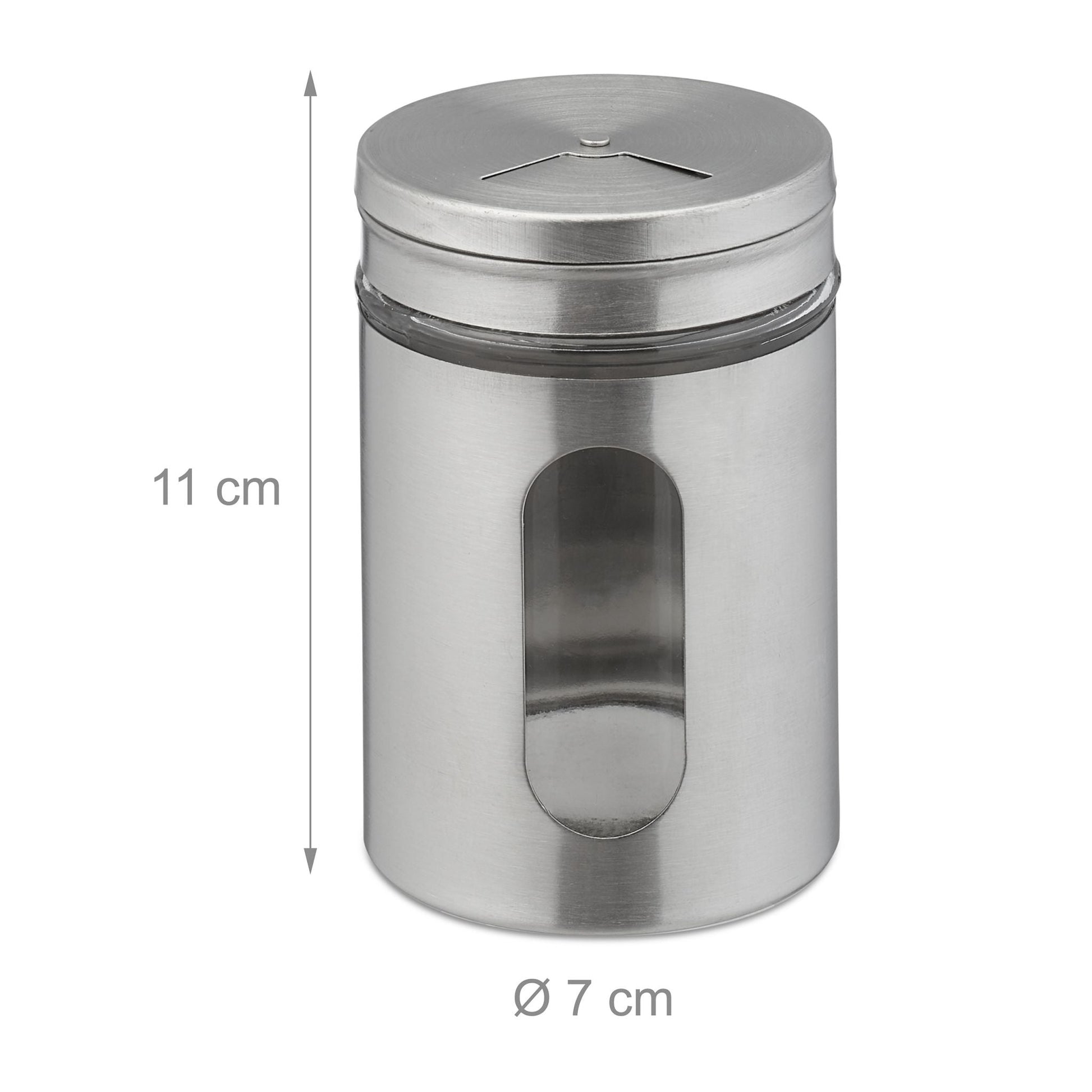 Gewürzstreuer XL 6er-Set Silber-Transparent von Relaxdays