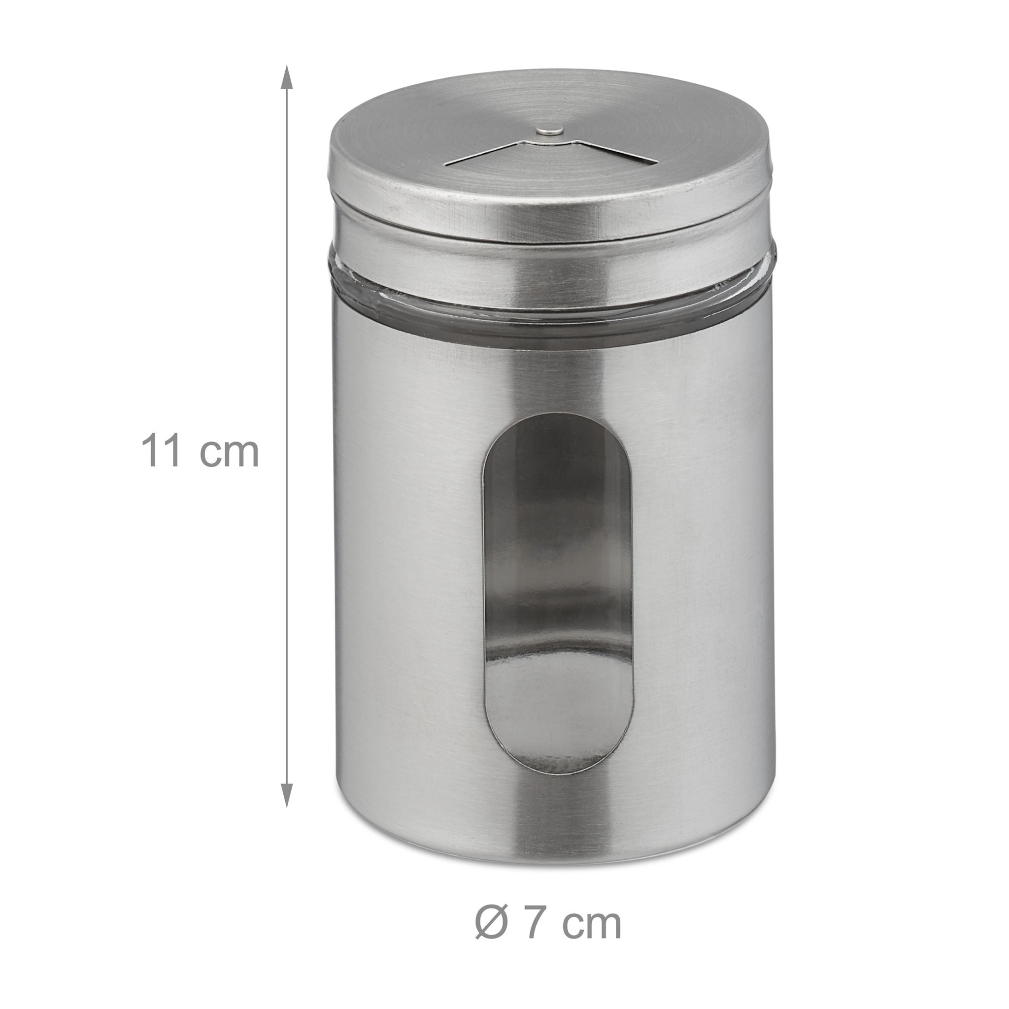 Gewürzstreuer XL 6er-Set Silber-Transparent von Relaxdays