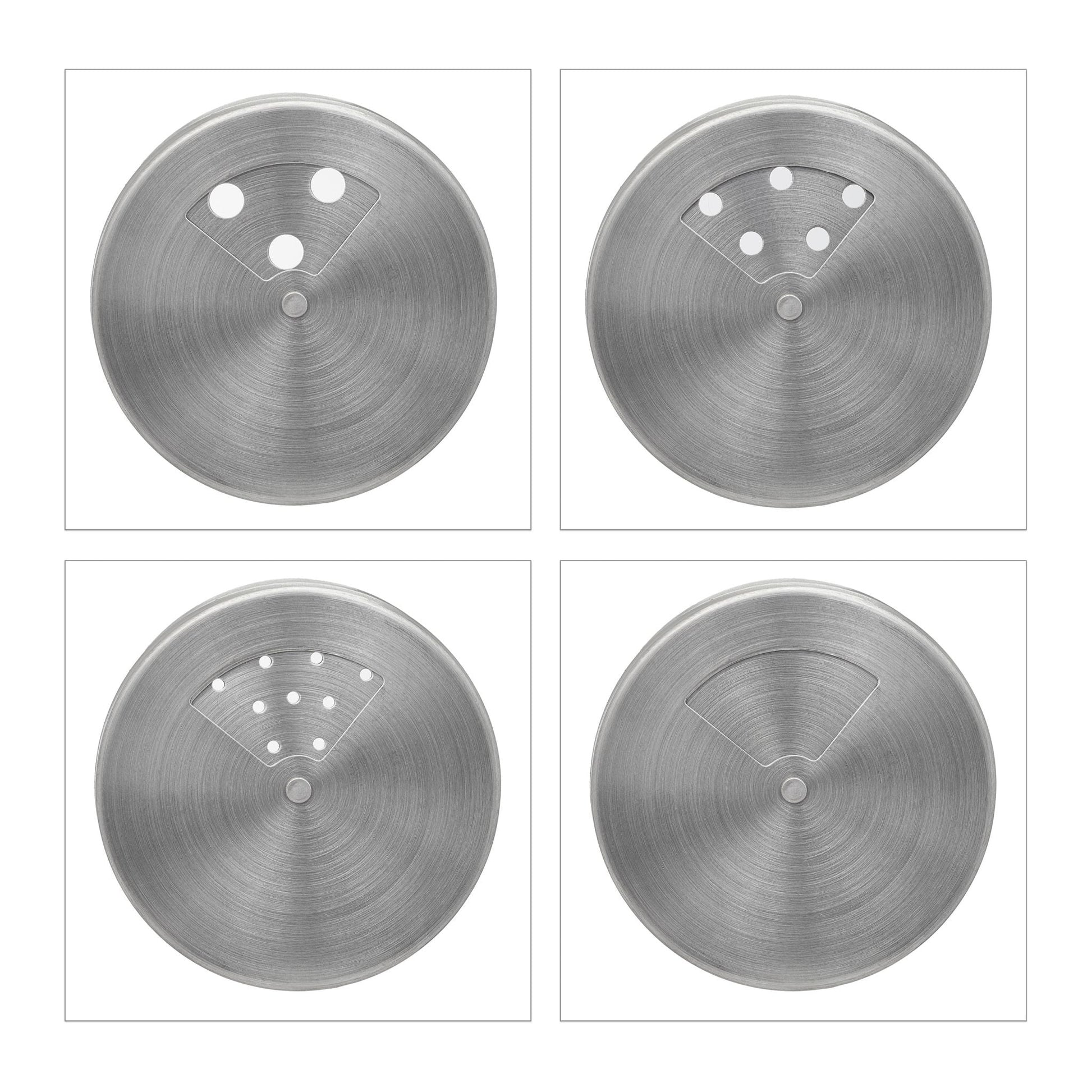 Gewürzstreuer XL 6er-Set Silber-Transparent von Relaxdays
