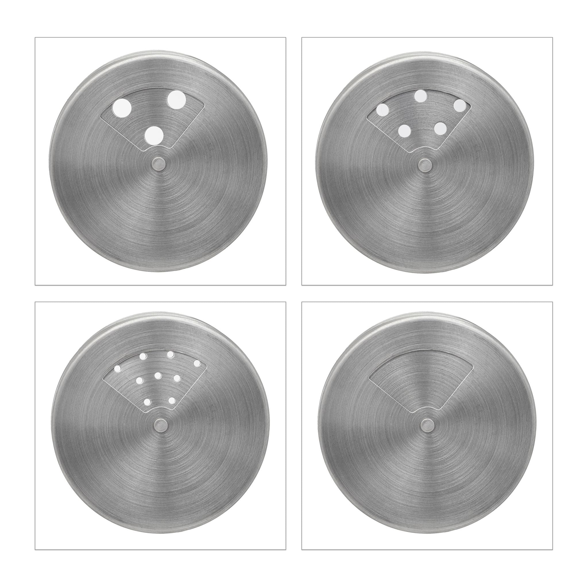 Gewürzstreuer XL 6er-Set Silber-Transparent von Relaxdays