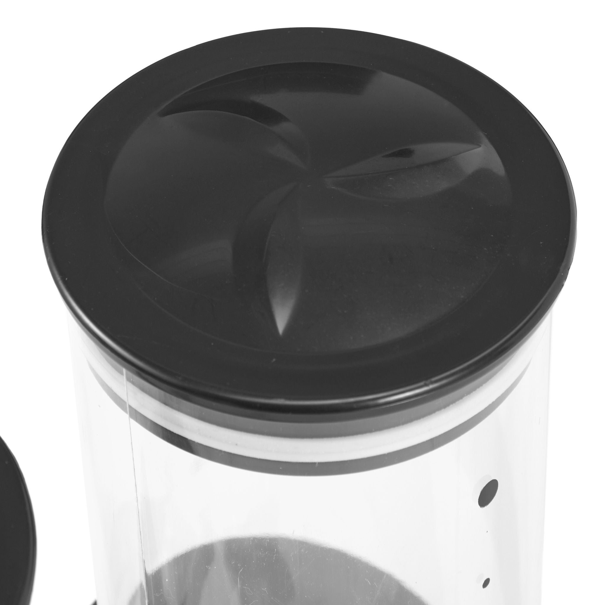 Doppelter Müslispender Wandmontage Schwarz-Silber-Transparent von Relaxdays
