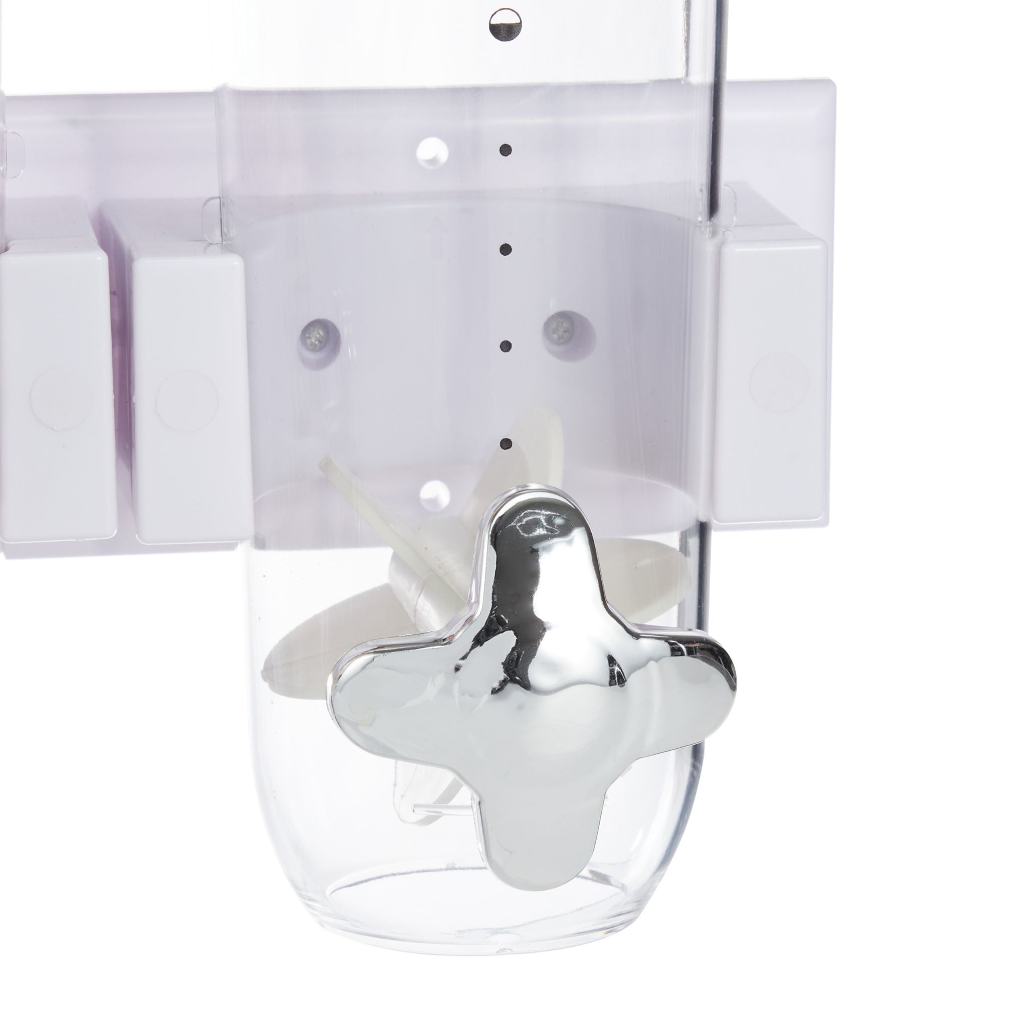 Doppelter Müslispender Wandmontage Weiss-Silber-Transparent von Relaxdays