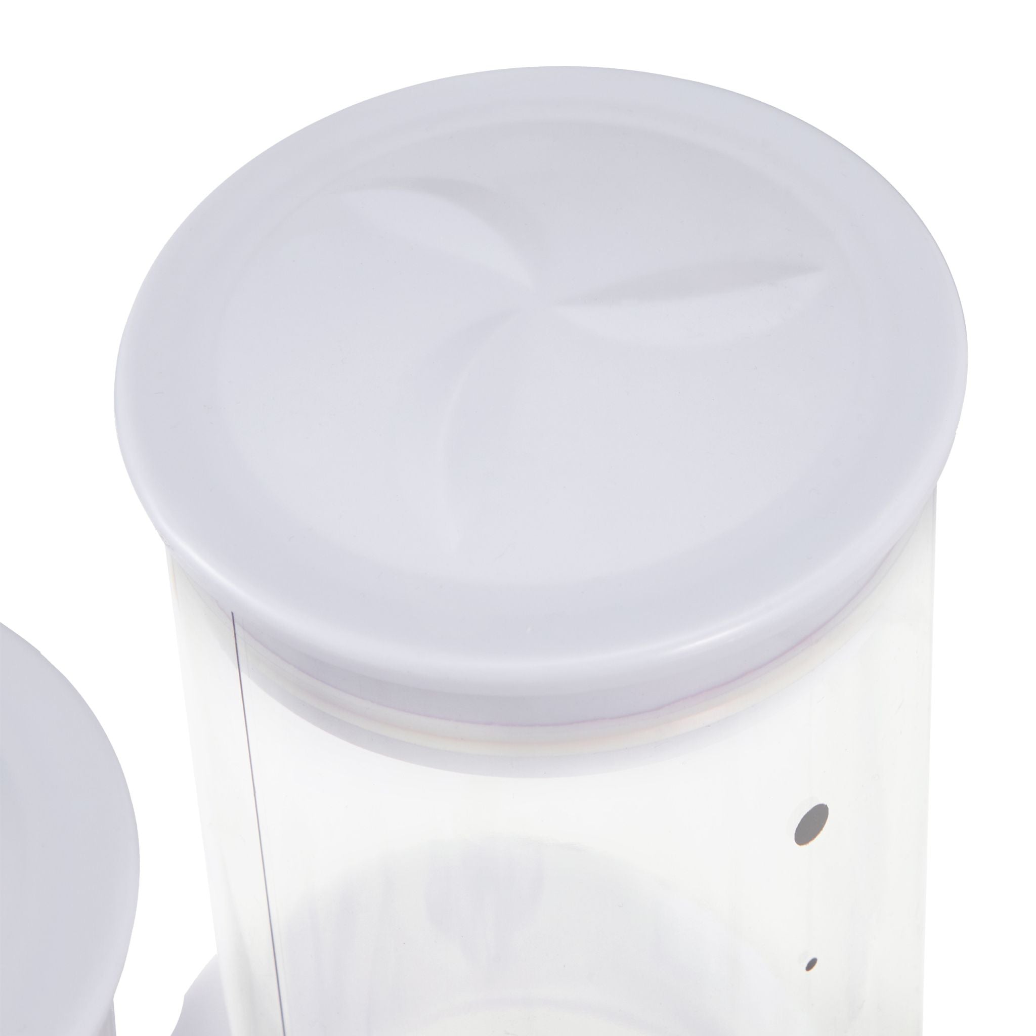 Doppelter Müslispender Wandmontage Weiss-Silber-Transparent von Relaxdays