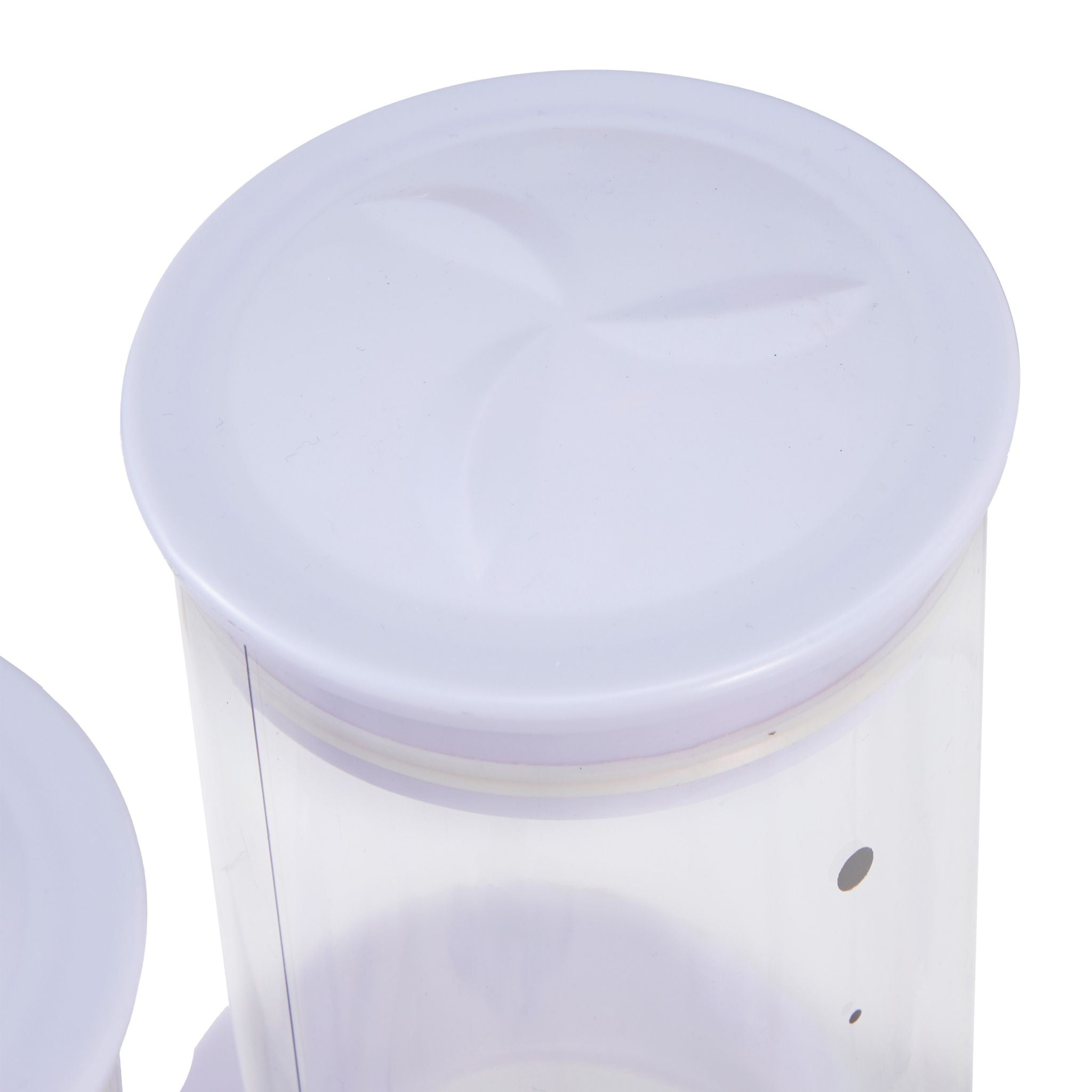 Doppelter Müslispender Weiss-Silber-Transparent von Relaxdays