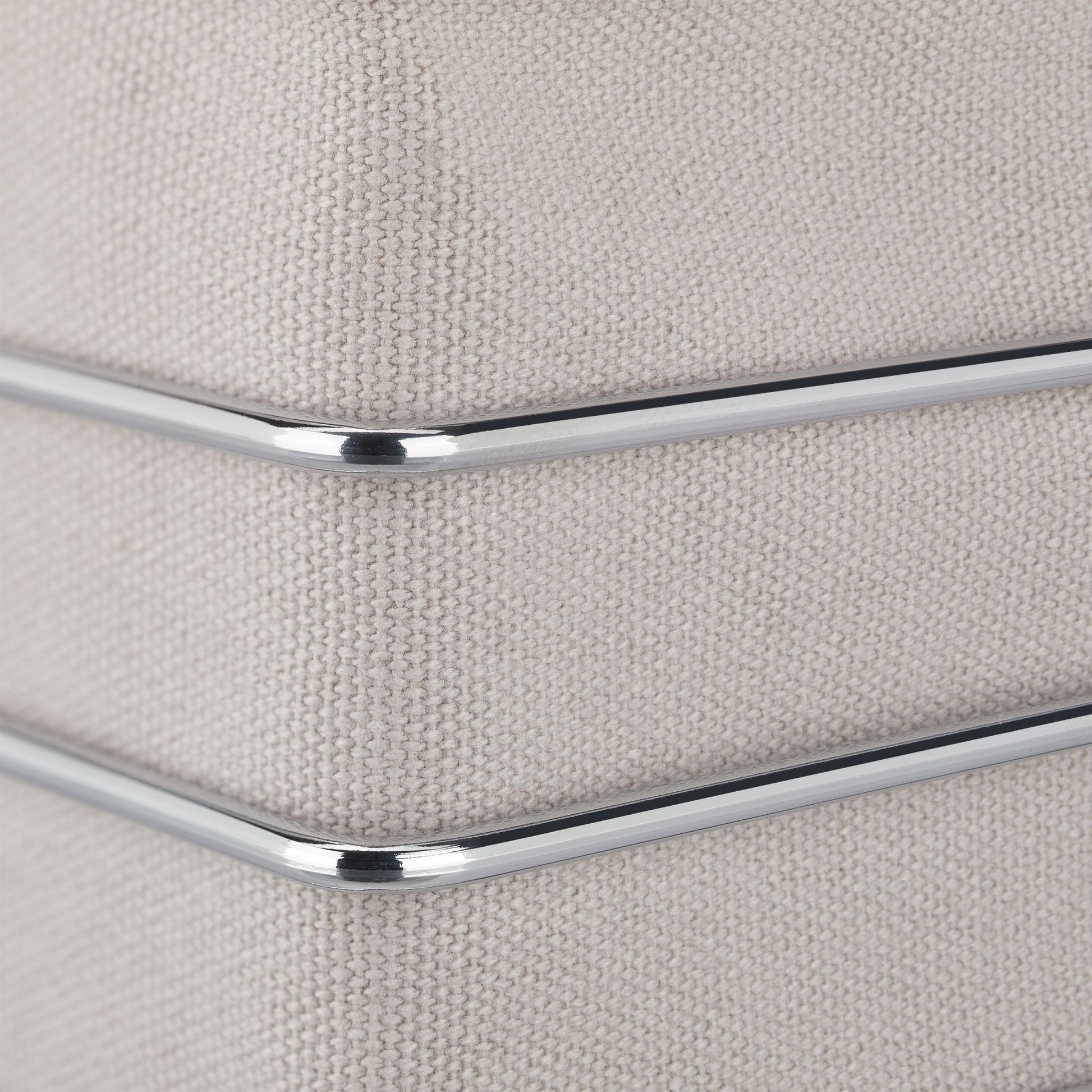 Brotkorb Metall mit Stoffeinsatz Silber-Grau von Relaxdays
