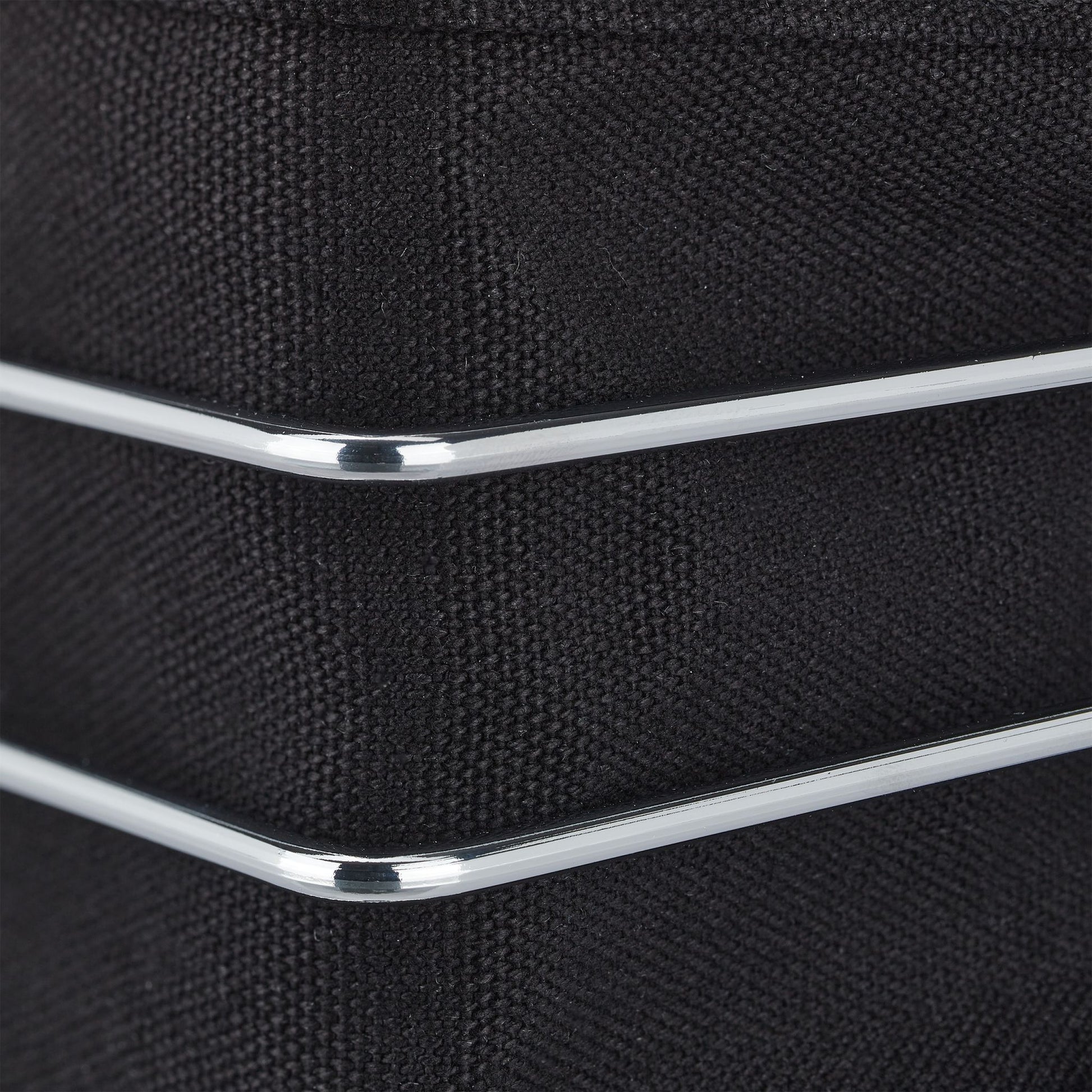 Brotkorb Metall mit Stoffeinsatz Schwarz-Silber von Relaxdays