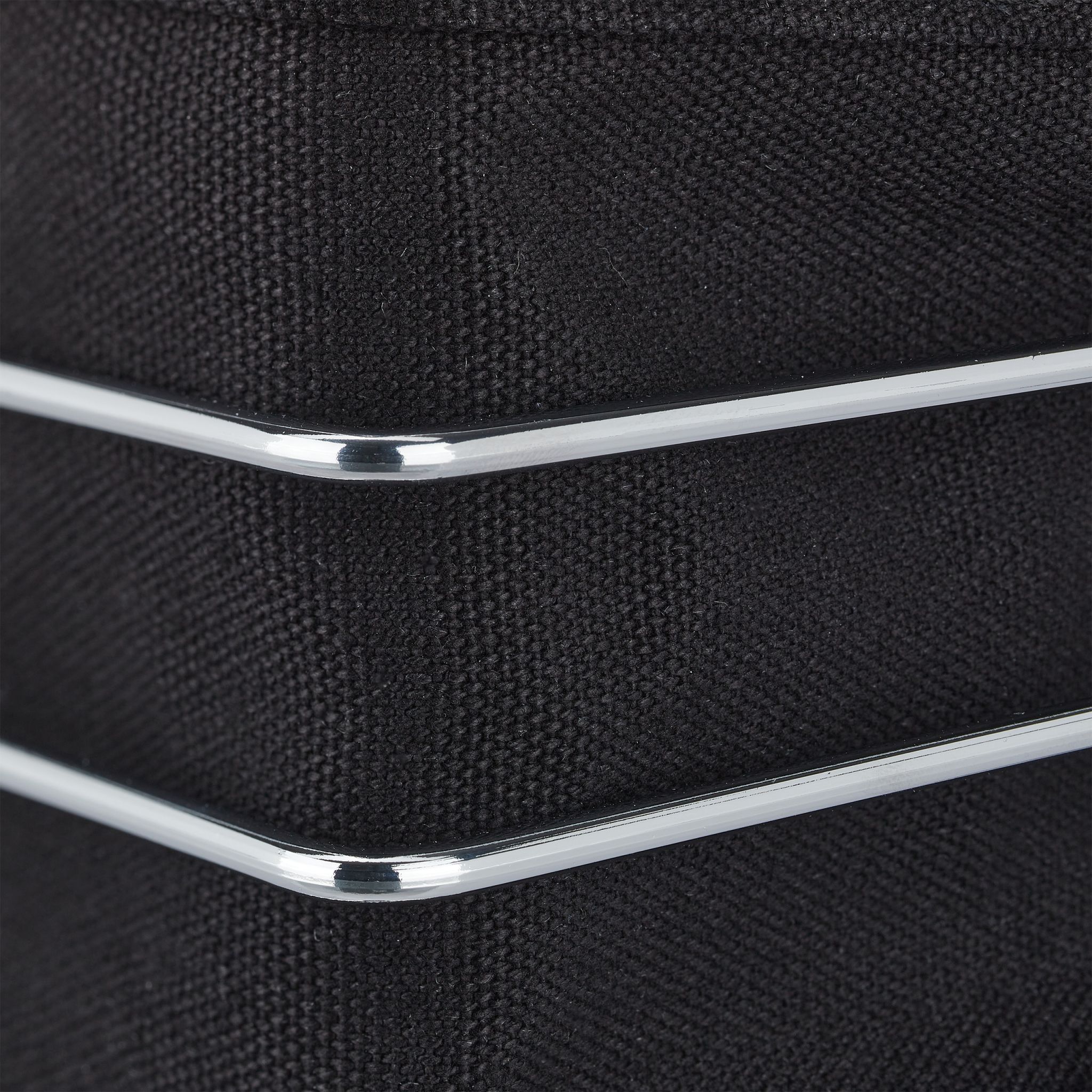Brotkorb Metall mit Stoffeinsatz Schwarz-Silber von Relaxdays