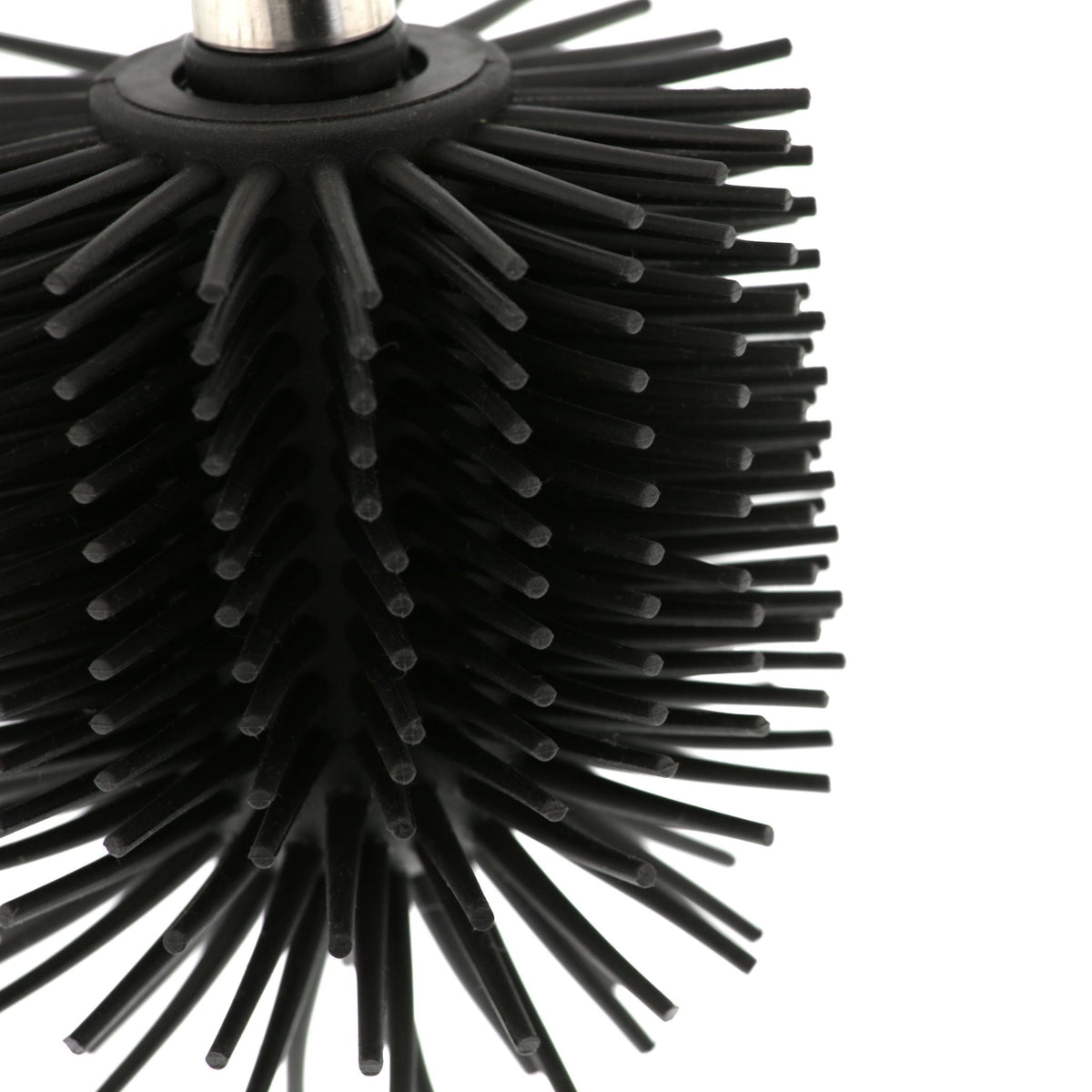 Toilettenbürste Silikon 2er-Set Schwarz-Silber von Relaxdays