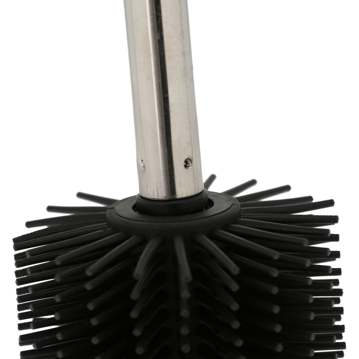 Toilettenbürste Silikon 2er-Set Schwarz-Silber von Relaxdays