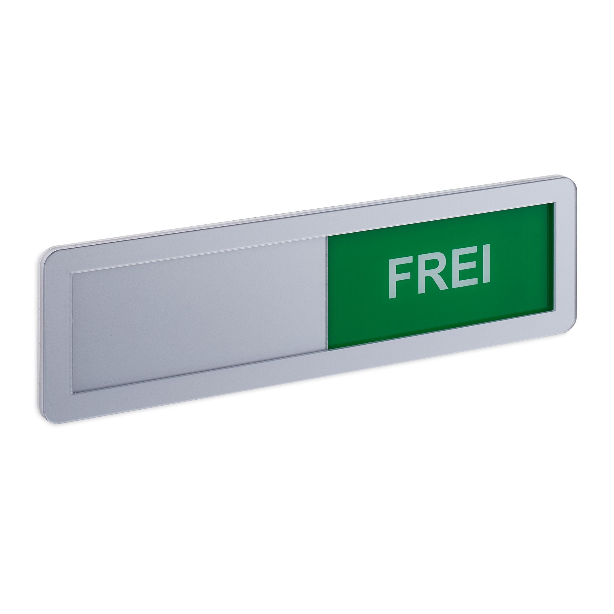 Türschild Besetzt Frei 2er-Set Grün-Rot-Silber von Relaxdays