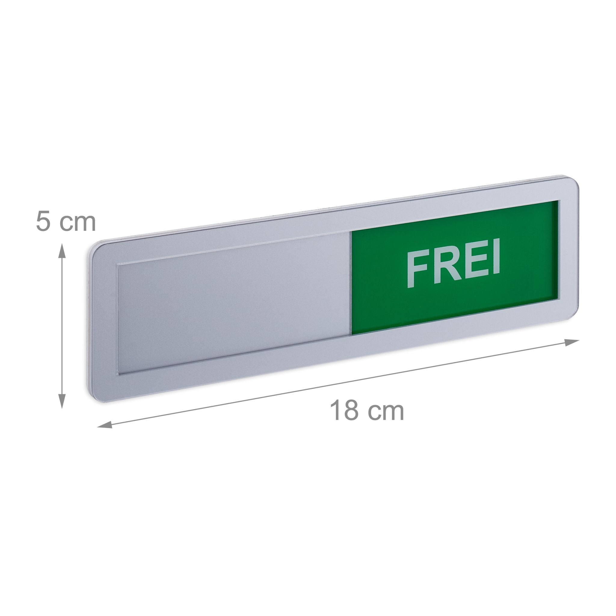 Türschild Besetzt Frei 2er-Set Grün-Rot-Silber von Relaxdays