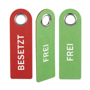 Türschild Besetzt Frei 3er-Set Weiss-Grün-Rot von Relaxdays