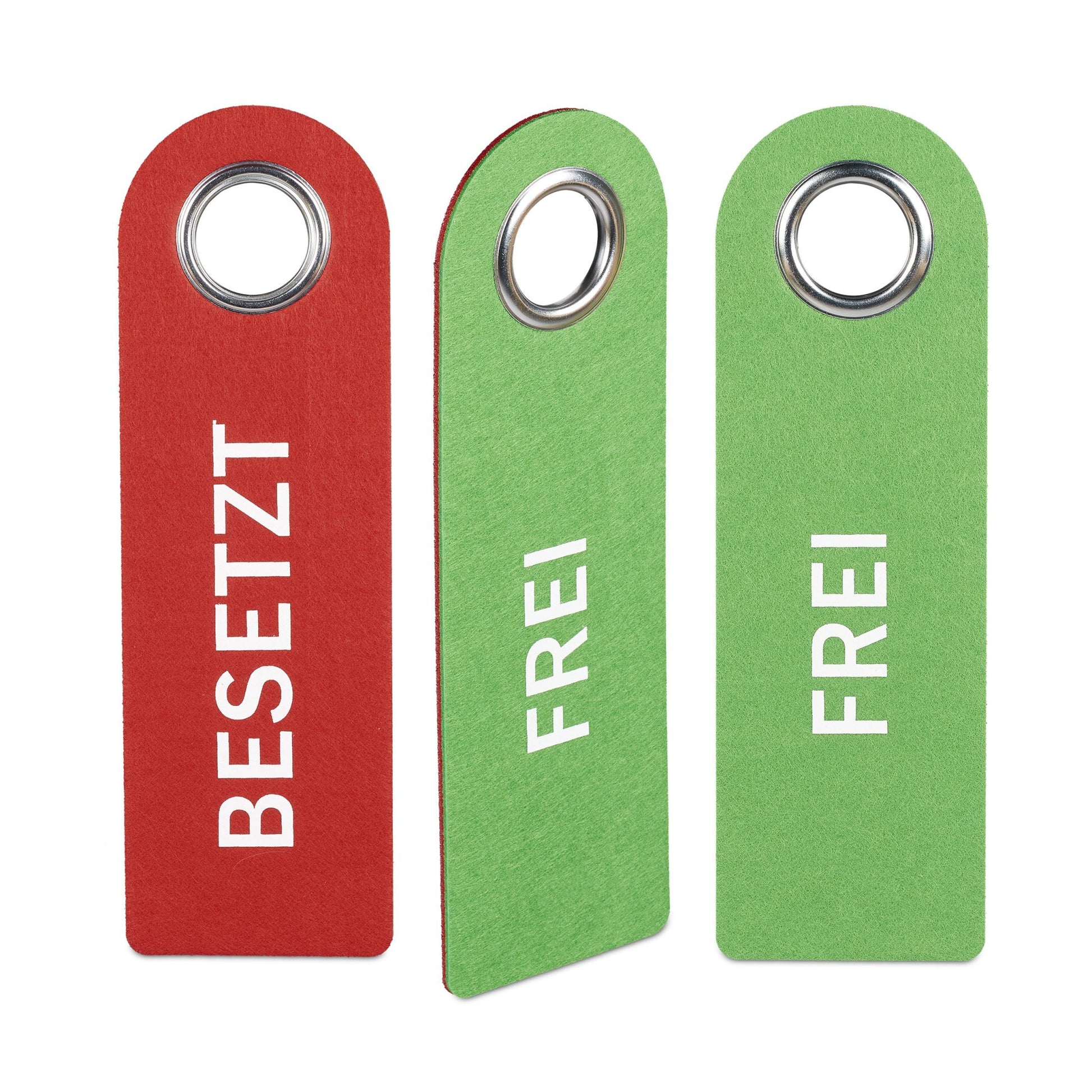 Türschild Besetzt Frei 3er-Set Weiss-Grün-Rot von Relaxdays