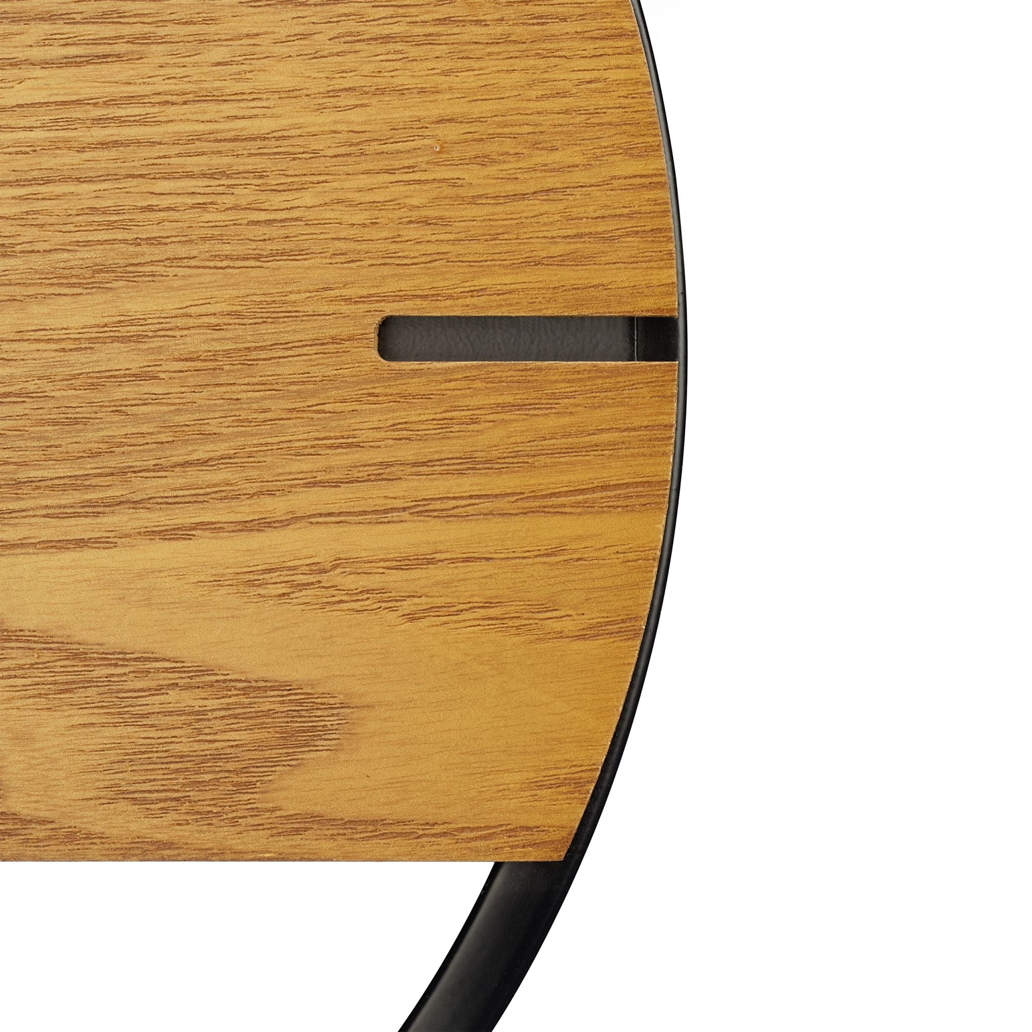 Wanduhr Holzoptik Hellbraun-Schwarz von Relaxdays