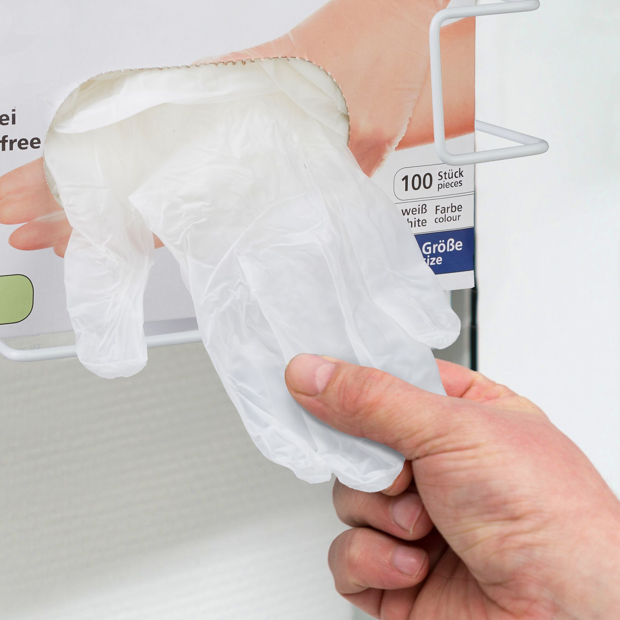 Handschuhspender 2er-Set Weiss von Relaxdays
