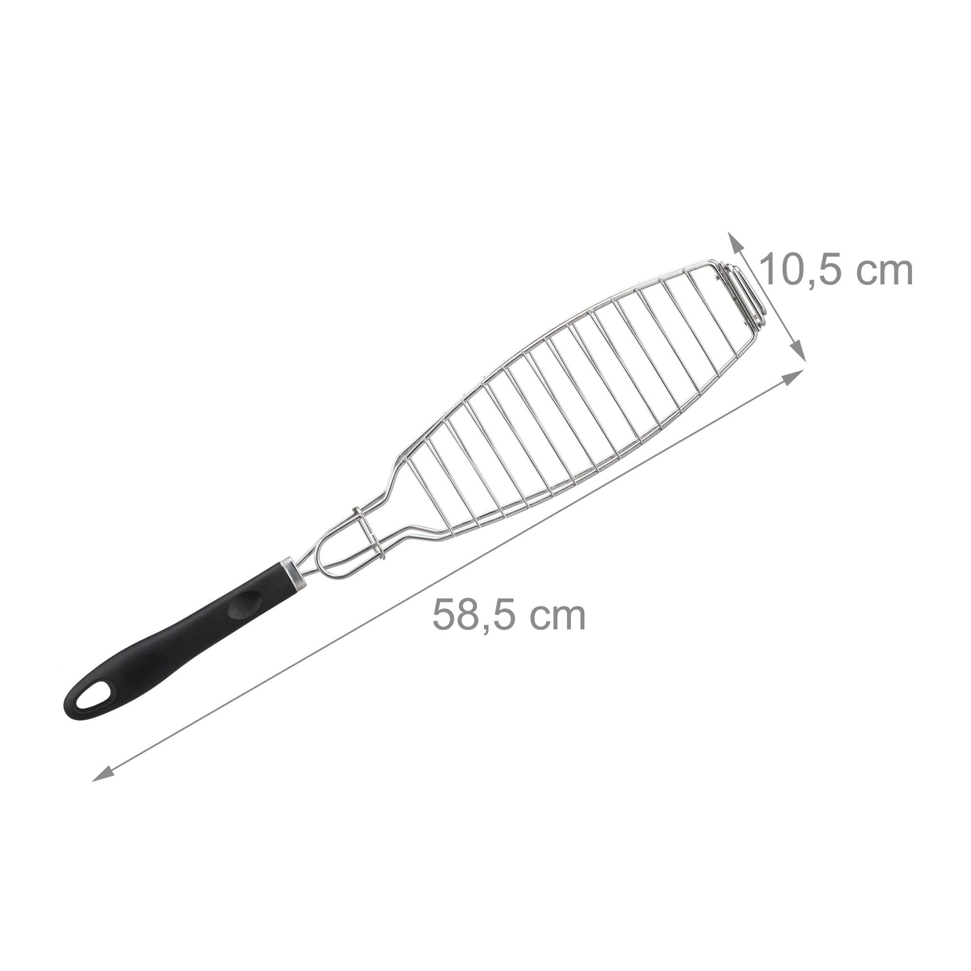 Fischbräter 2er-Set Schwarz-Silber von Relaxdays