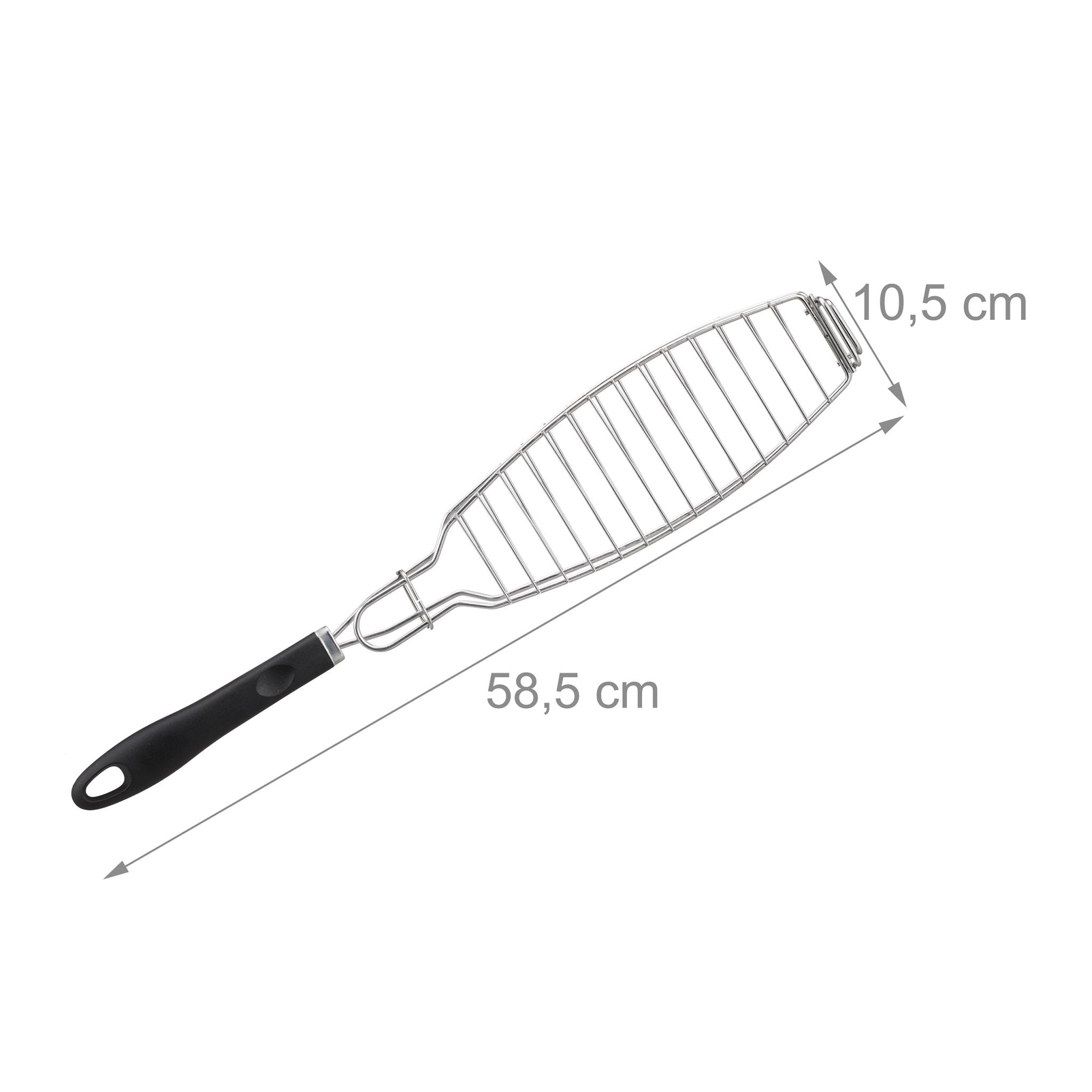 Fischbräter 2er-Set Schwarz-Silber von Relaxdays