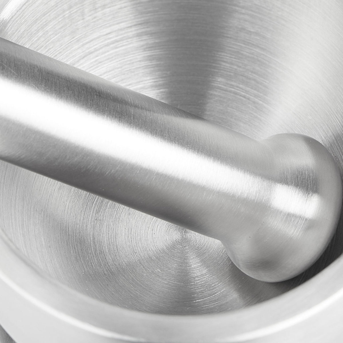Mörser mit Stössel Edelstahl Silber-Transparent von Relaxdays