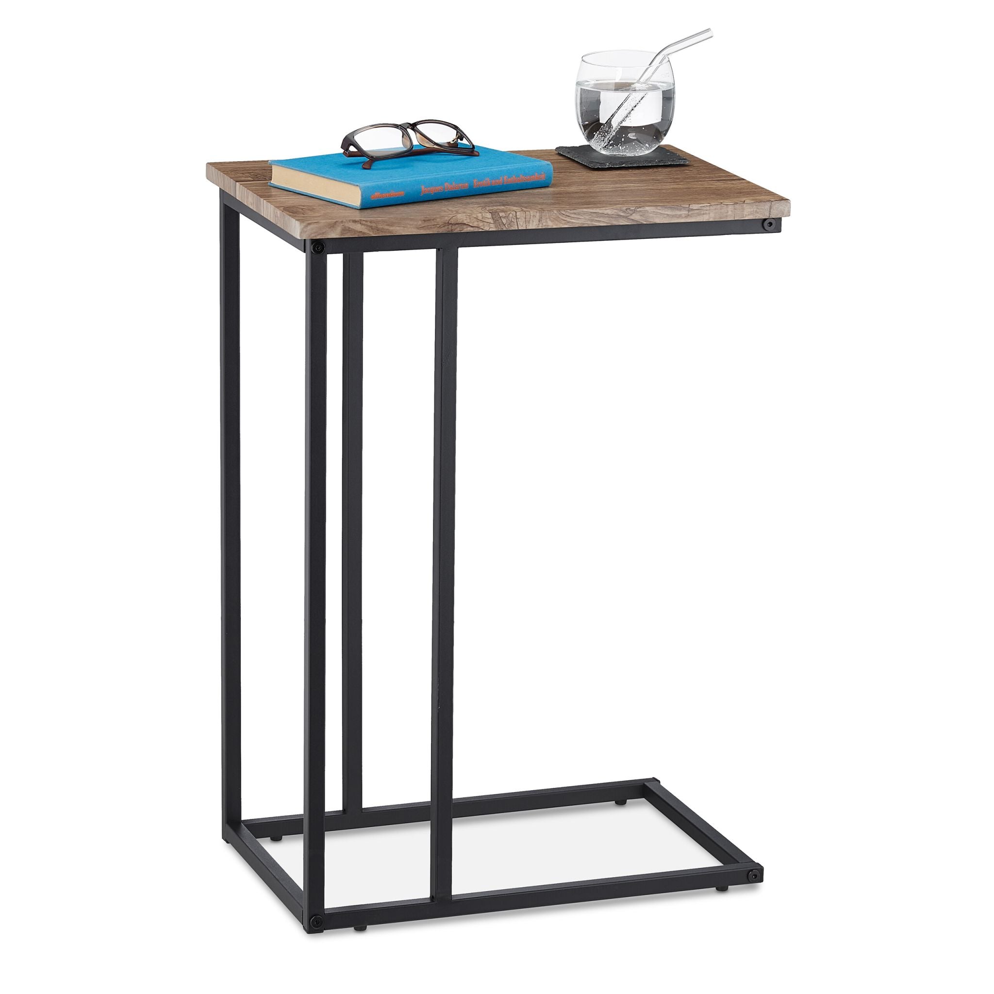 Beistelltisch Industrial Schwarz-Grau von Relaxdays
