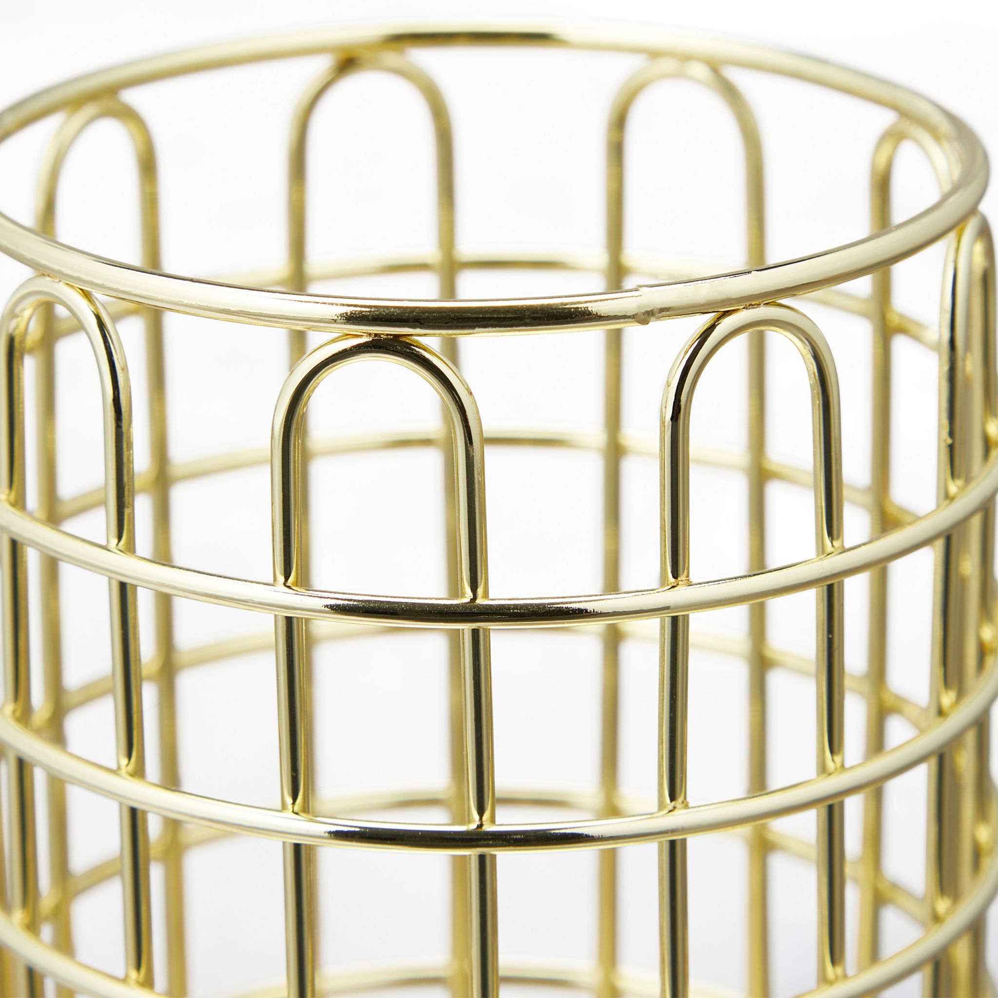 Stiftehalter Metall rund Gold von Relaxdays