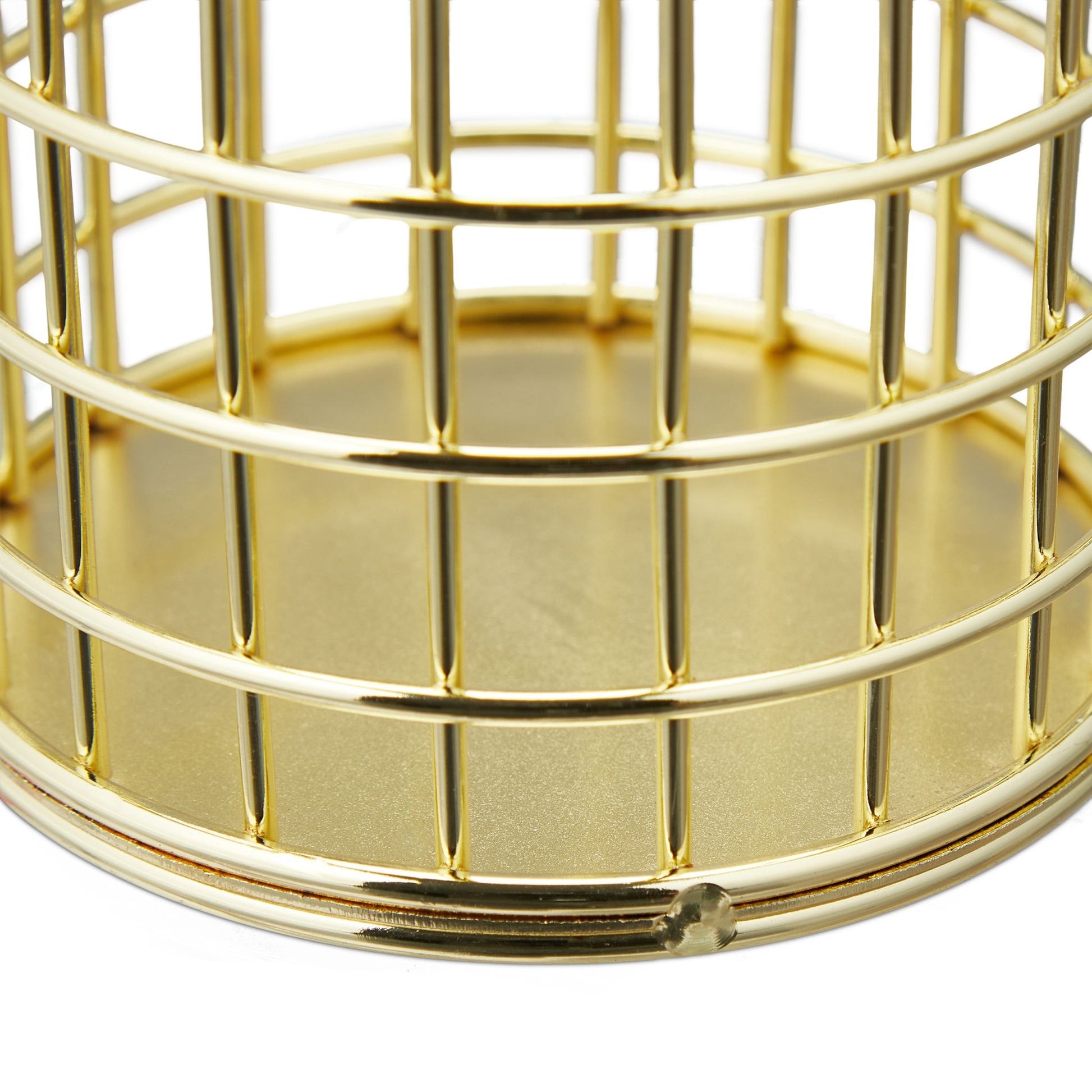 Stiftehalter Metall rund Gold von Relaxdays