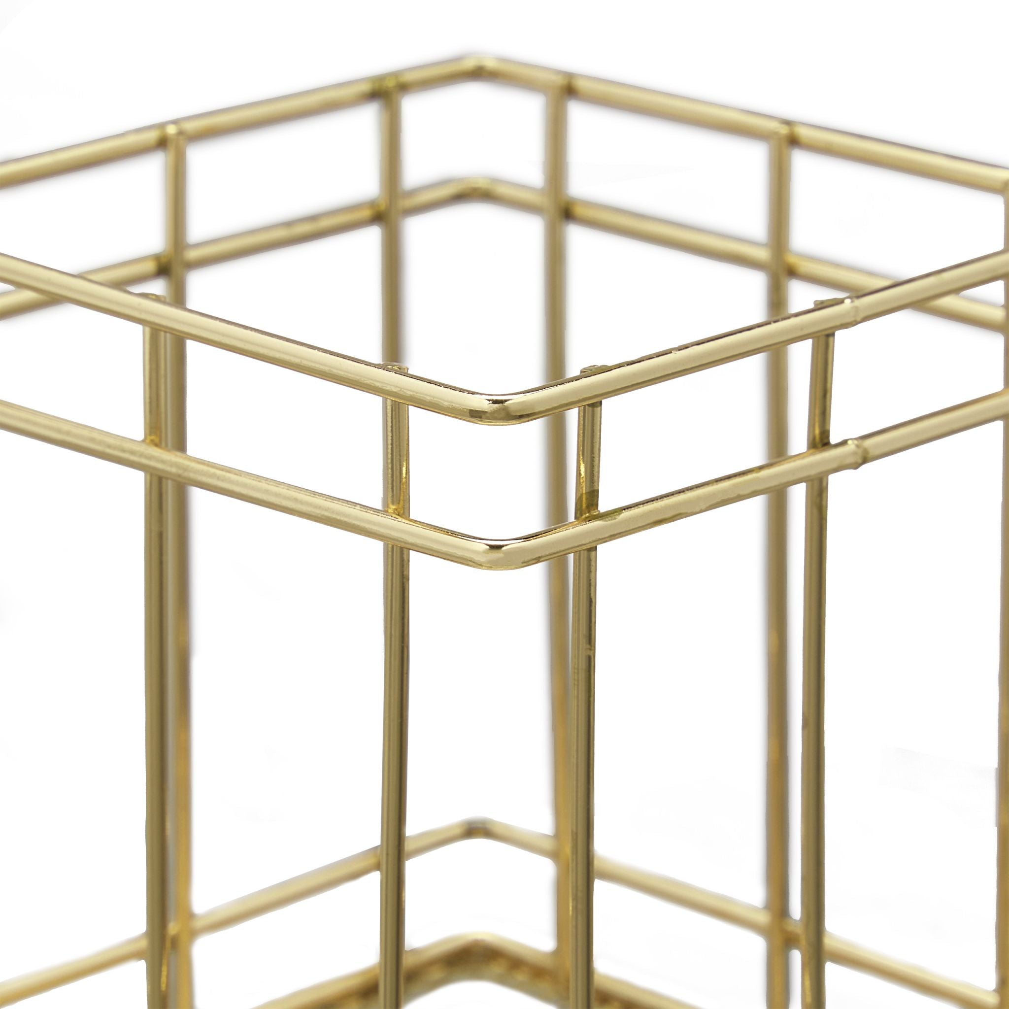 Stiftehalter eckig Gold von Relaxdays