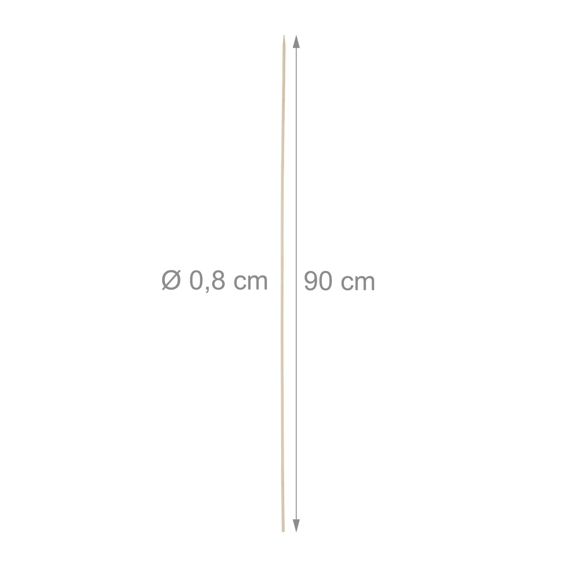 Stockbrot Spiesse 100er-Set 90cm Hellbraun von Relaxdays