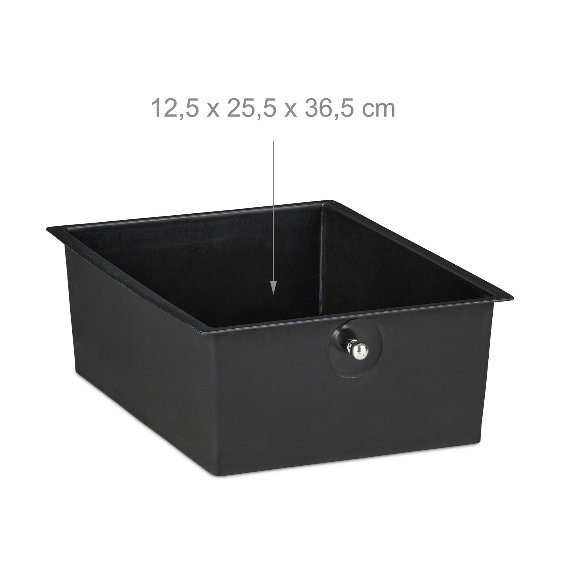 Badrollwagen mit 3 Schubladen Schwarz von Relaxdays