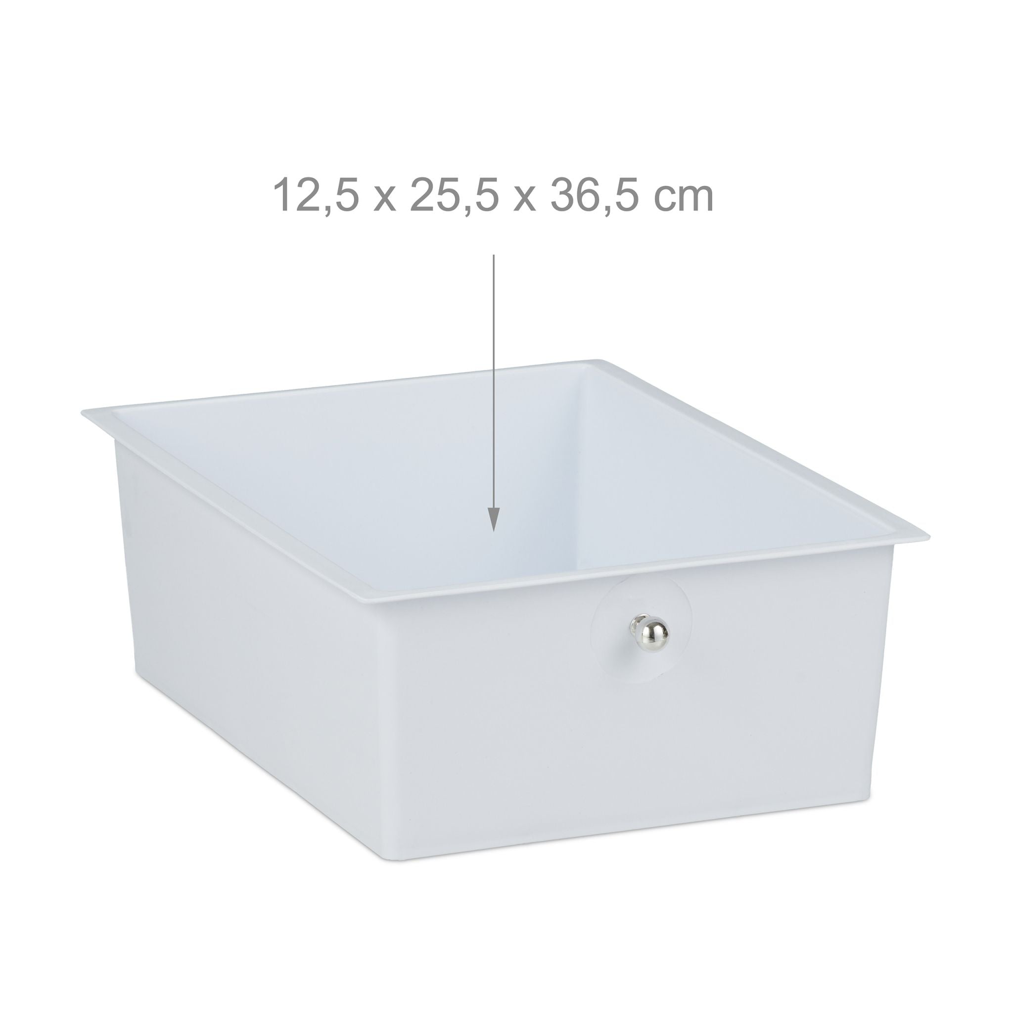 Badrollwagen mit 3 Schubladen Weiss-Silber von Relaxdays