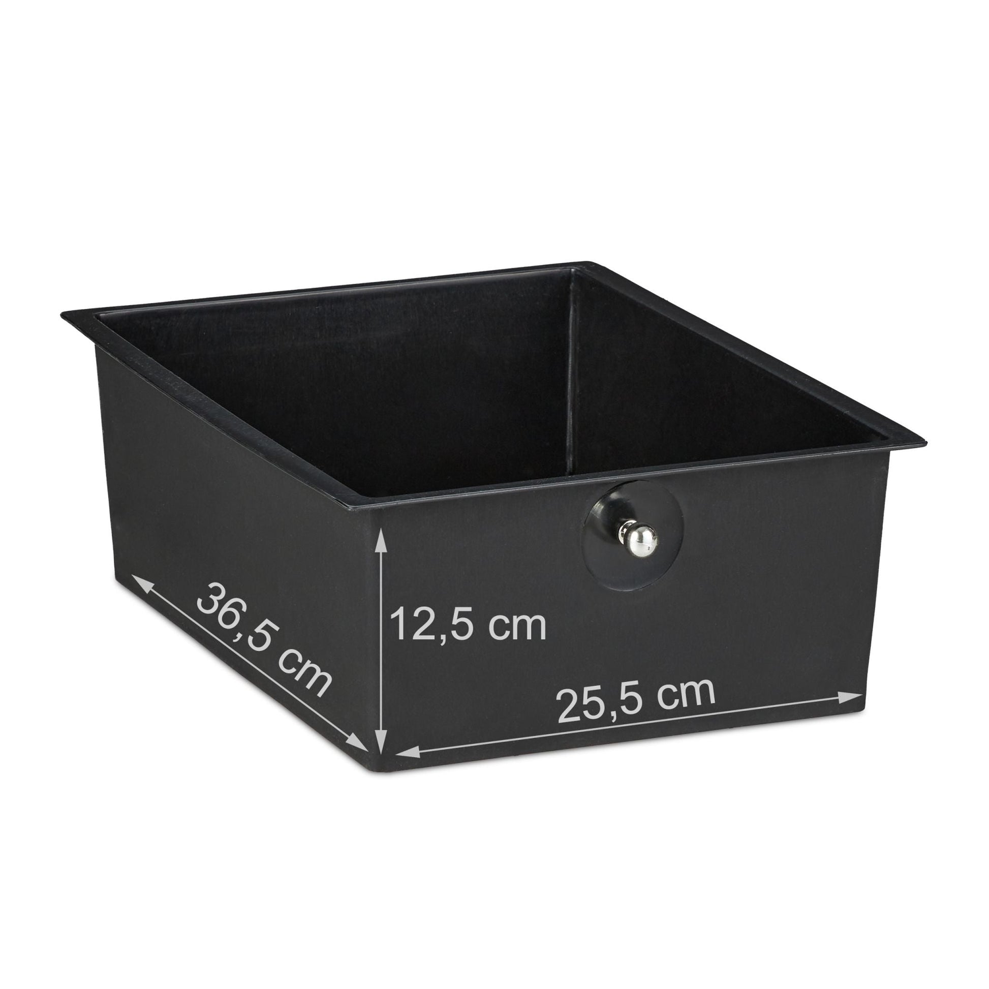 Badrollwagen mit 4 Schubladen Schwarz von Relaxdays