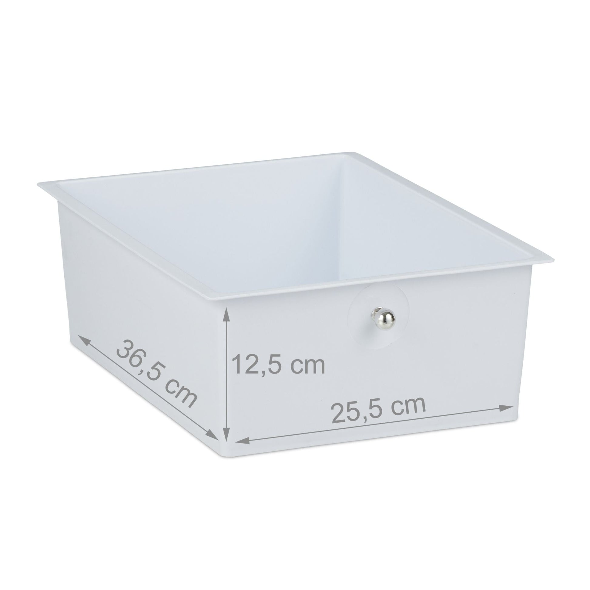 Badrollwagen mit 4 Schubladen Weiss-Silber von Relaxdays