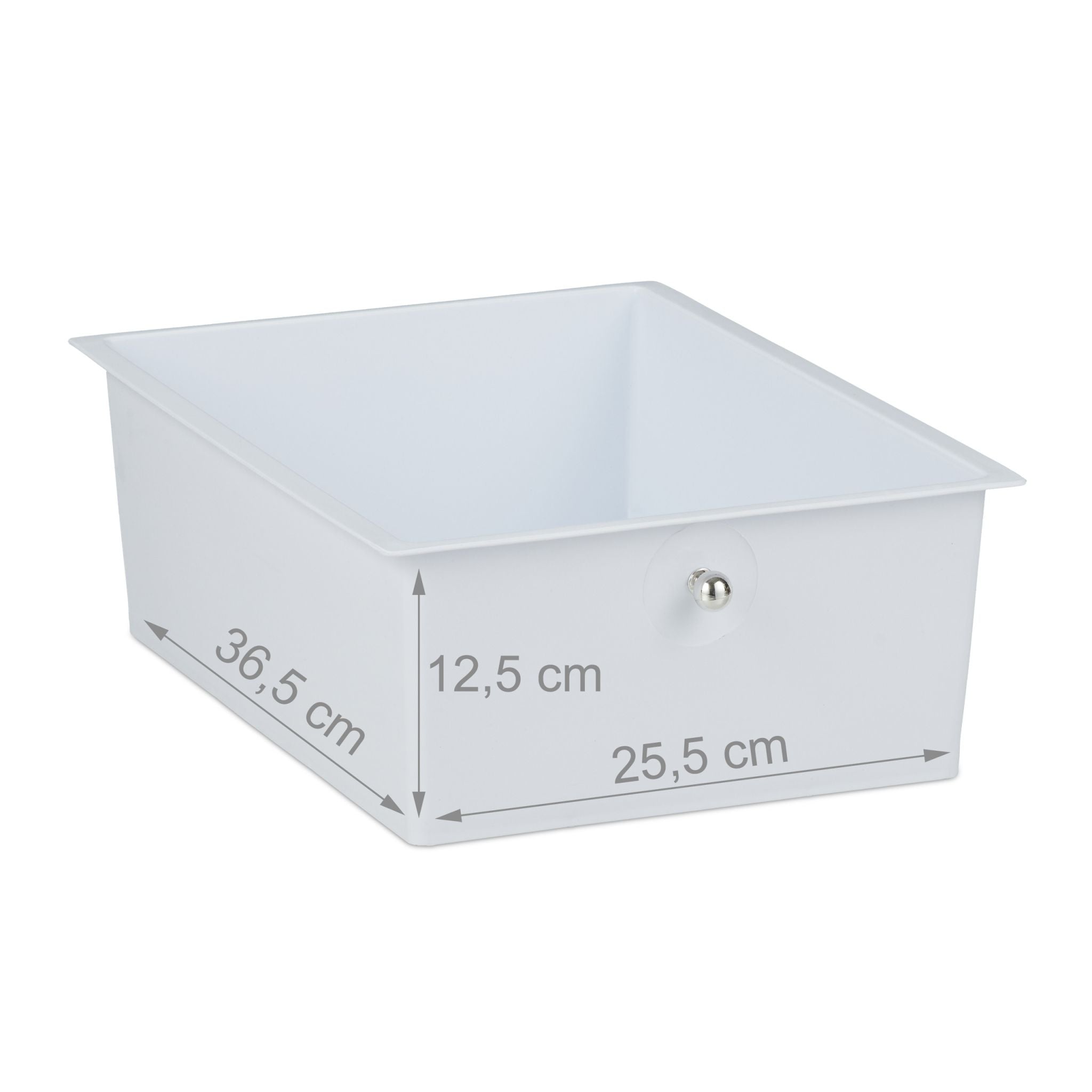 Badrollwagen mit 4 Schubladen Weiss-Silber von Relaxdays
