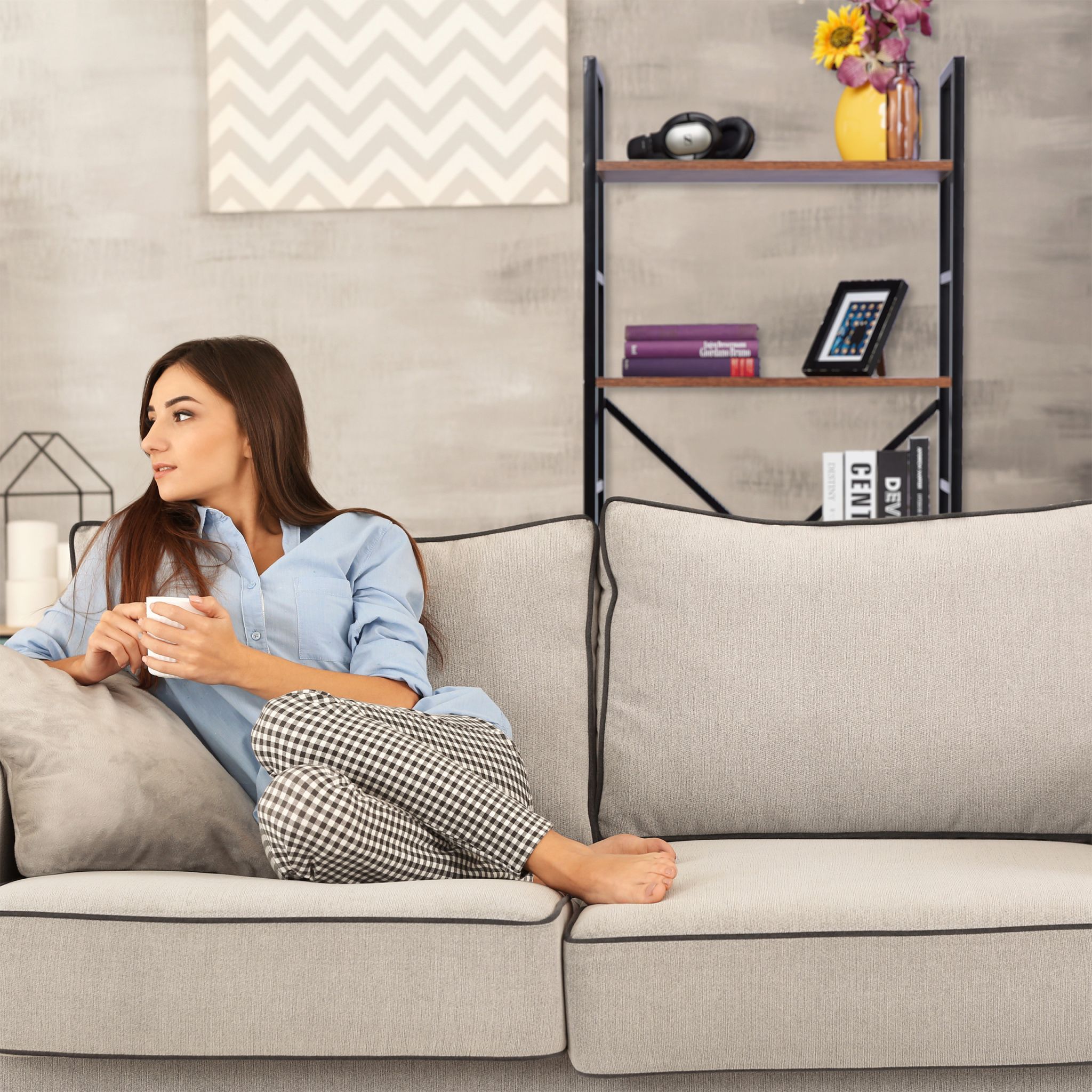 Bücherregal Industrie mit 5 Ebenen Braun-Schwarz von Relaxdays