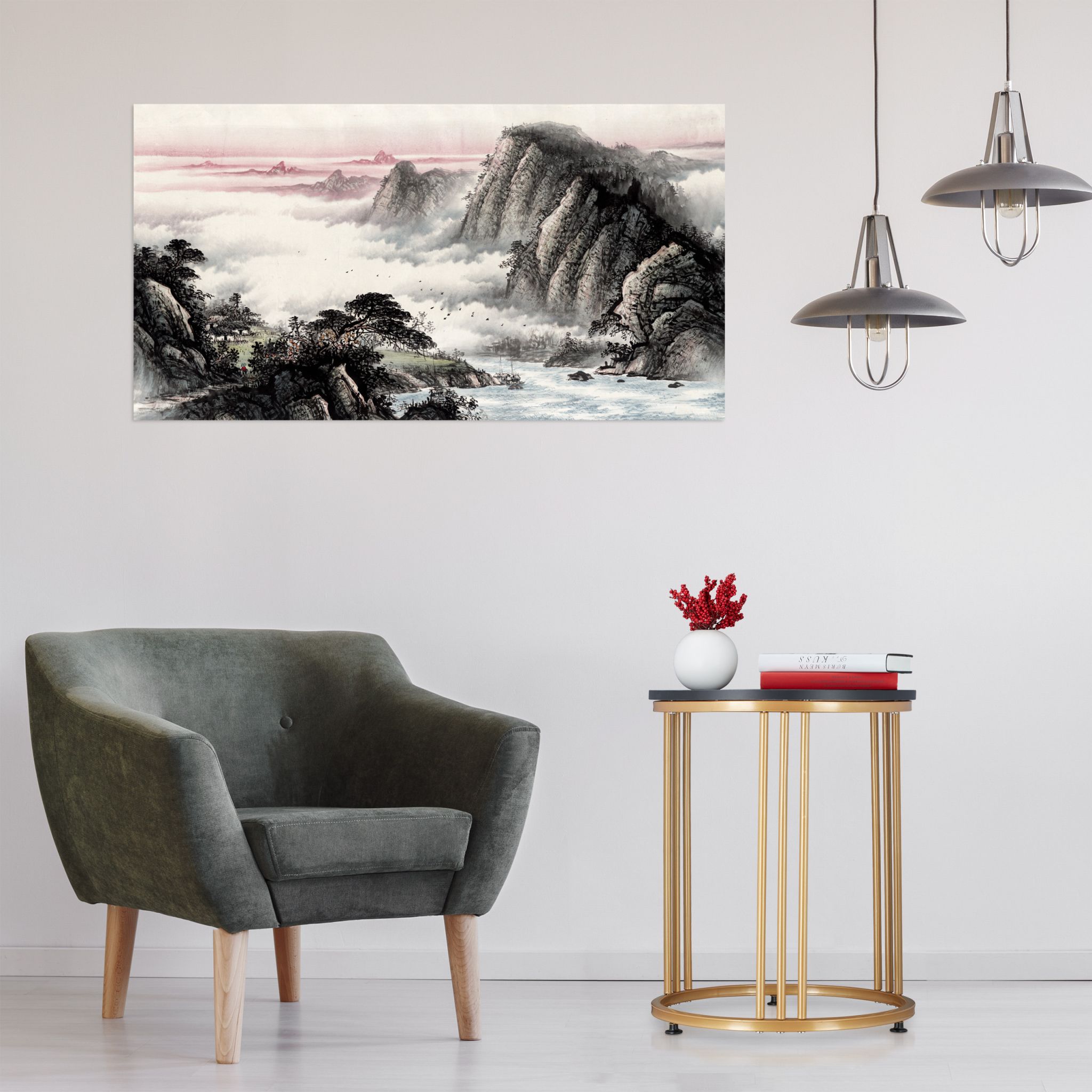 Beistelltisch MARMO Gold-Schwarz von Relaxdays