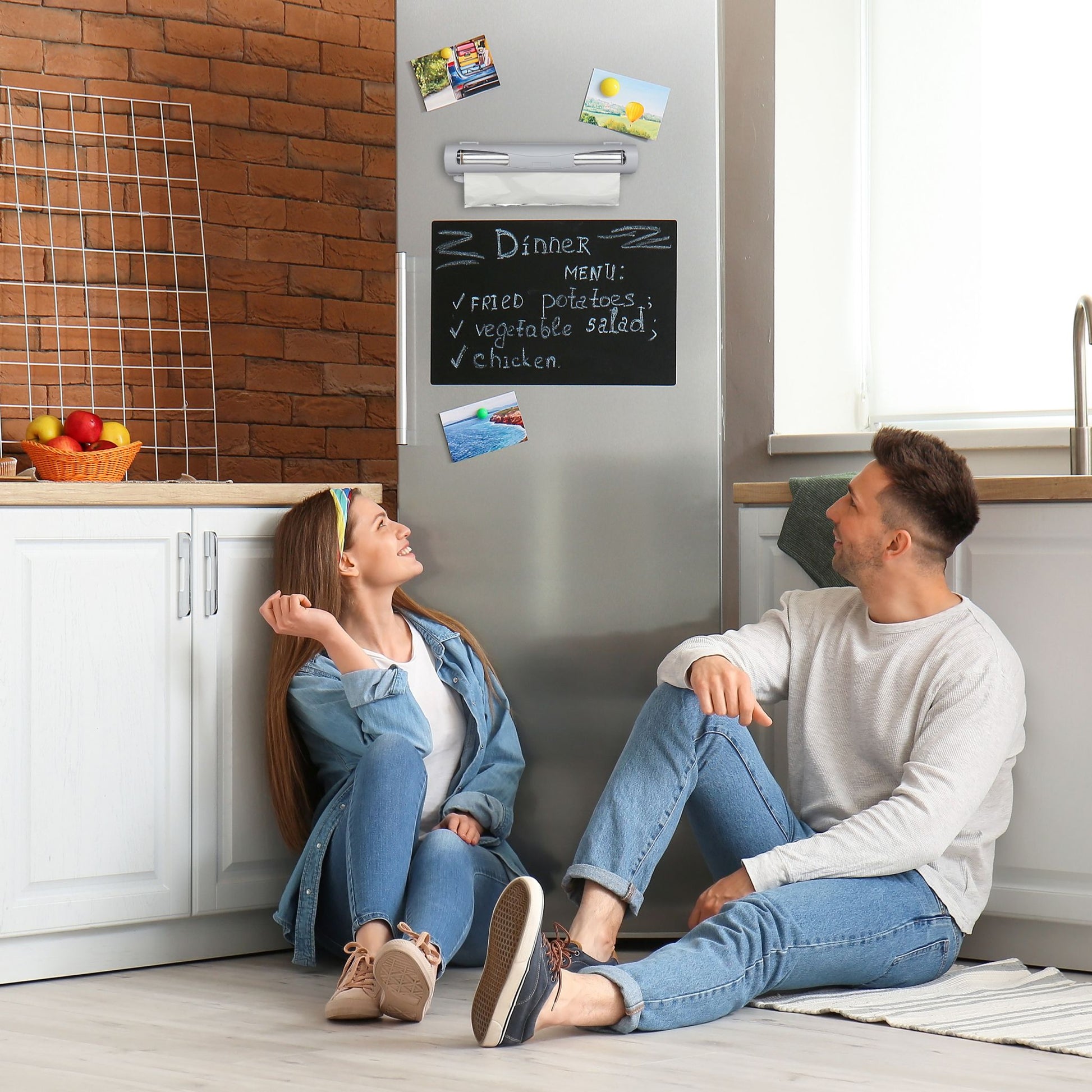 Folienschneider 2er-Set grau Grau von Relaxdays