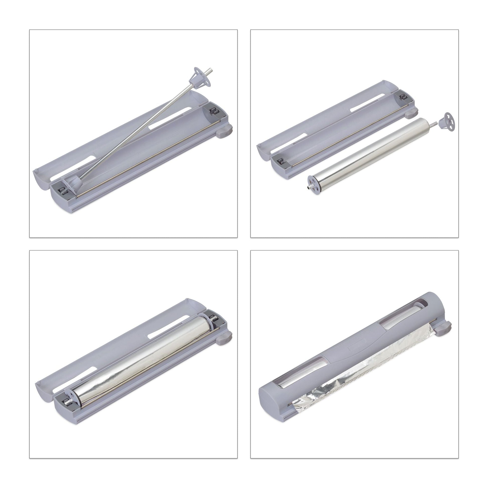 Folienschneider 2er-Set grau Grau von Relaxdays