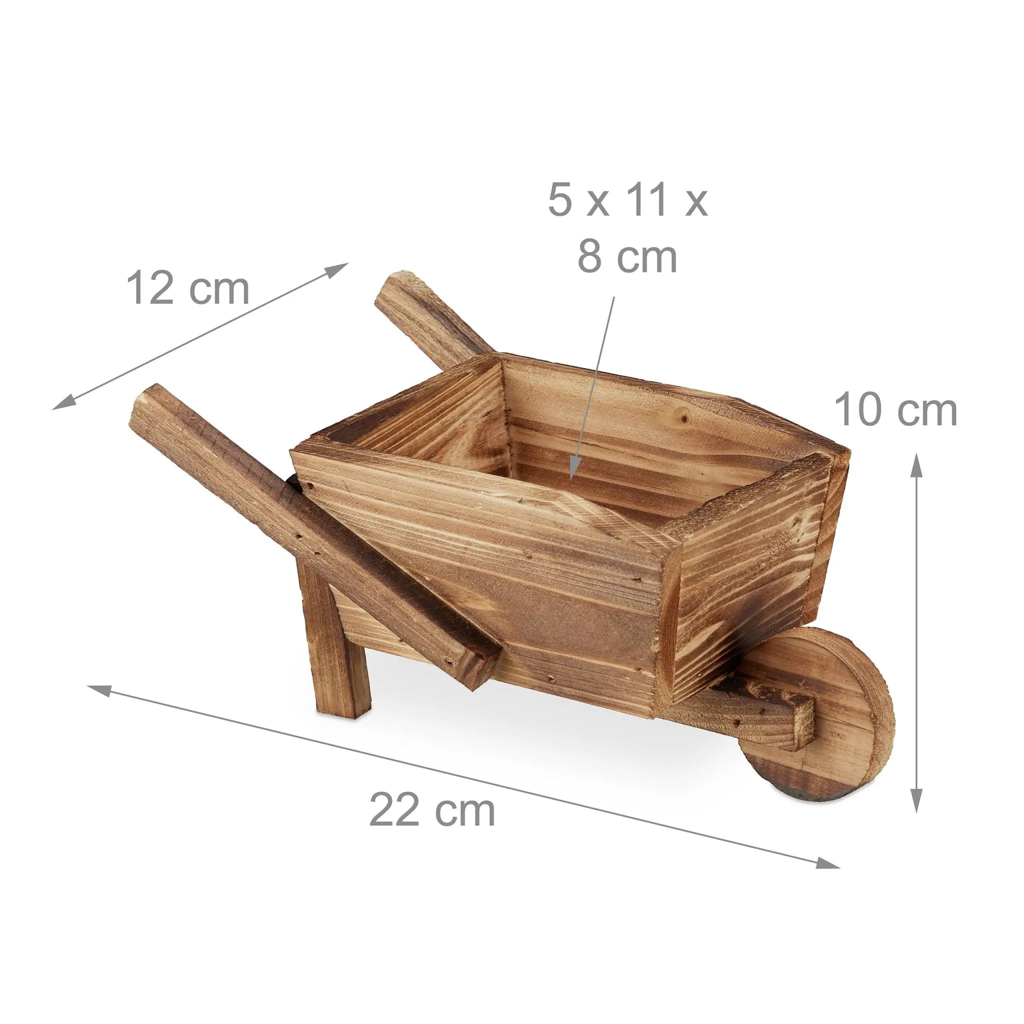 Pflanzengefäss Holz 2er-Set Braun von Relaxdays