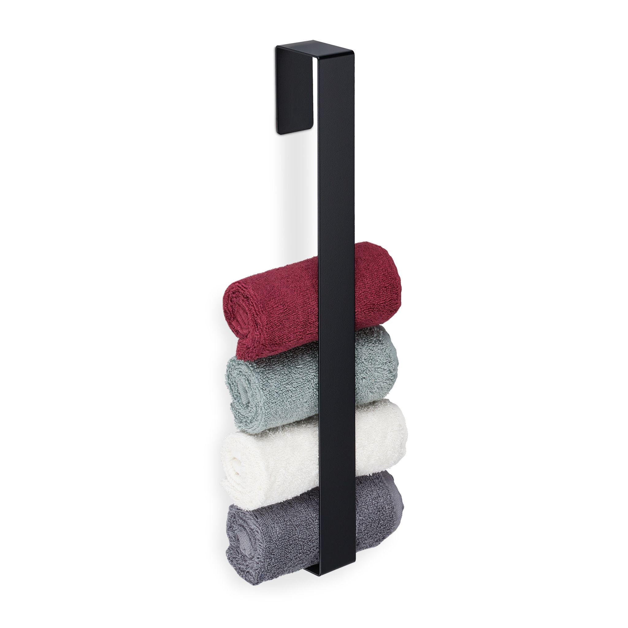 Handtuchhalter ohne Bohren Schwarz von Relaxdays