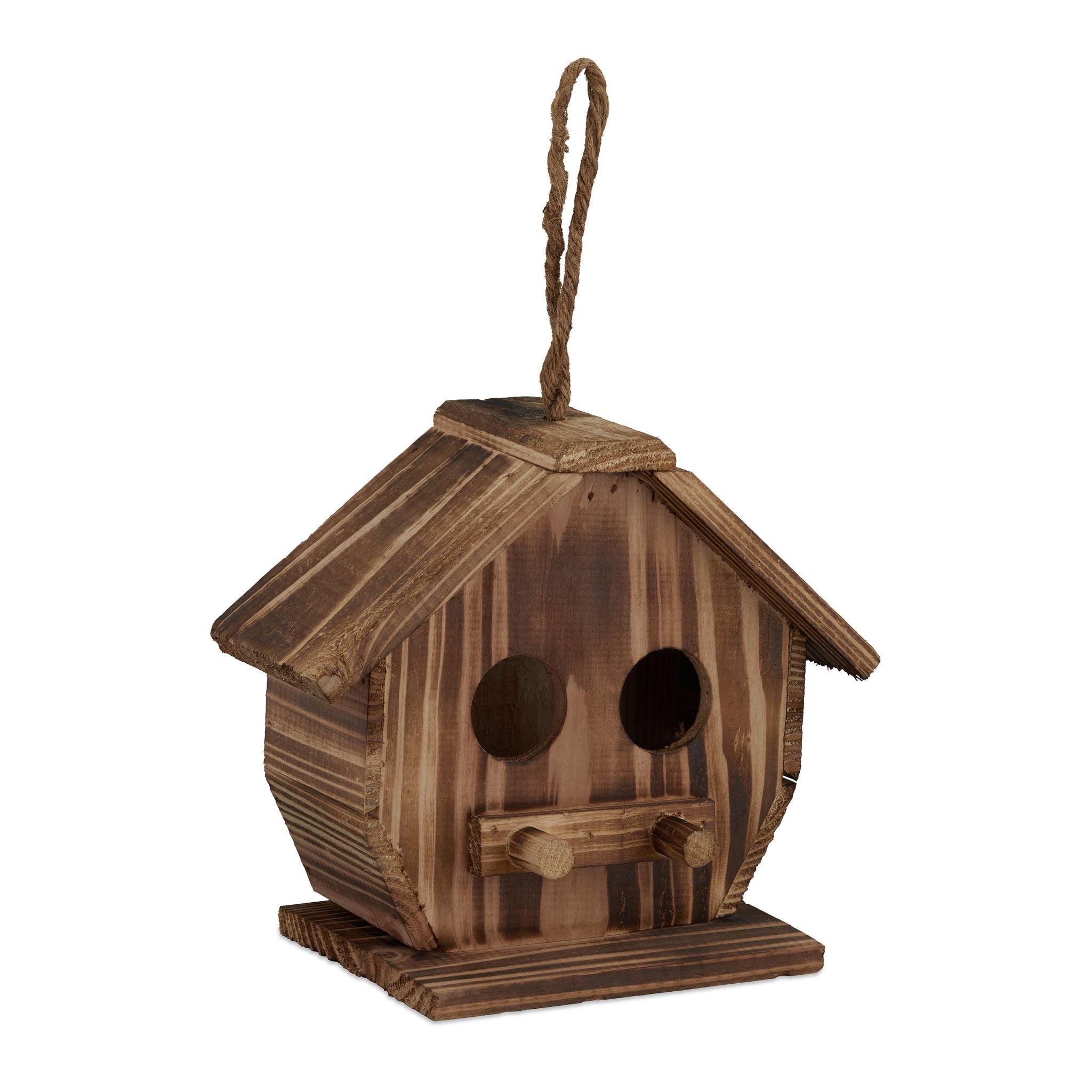 Deko Vogelhaus Holz Braun von Relaxdays