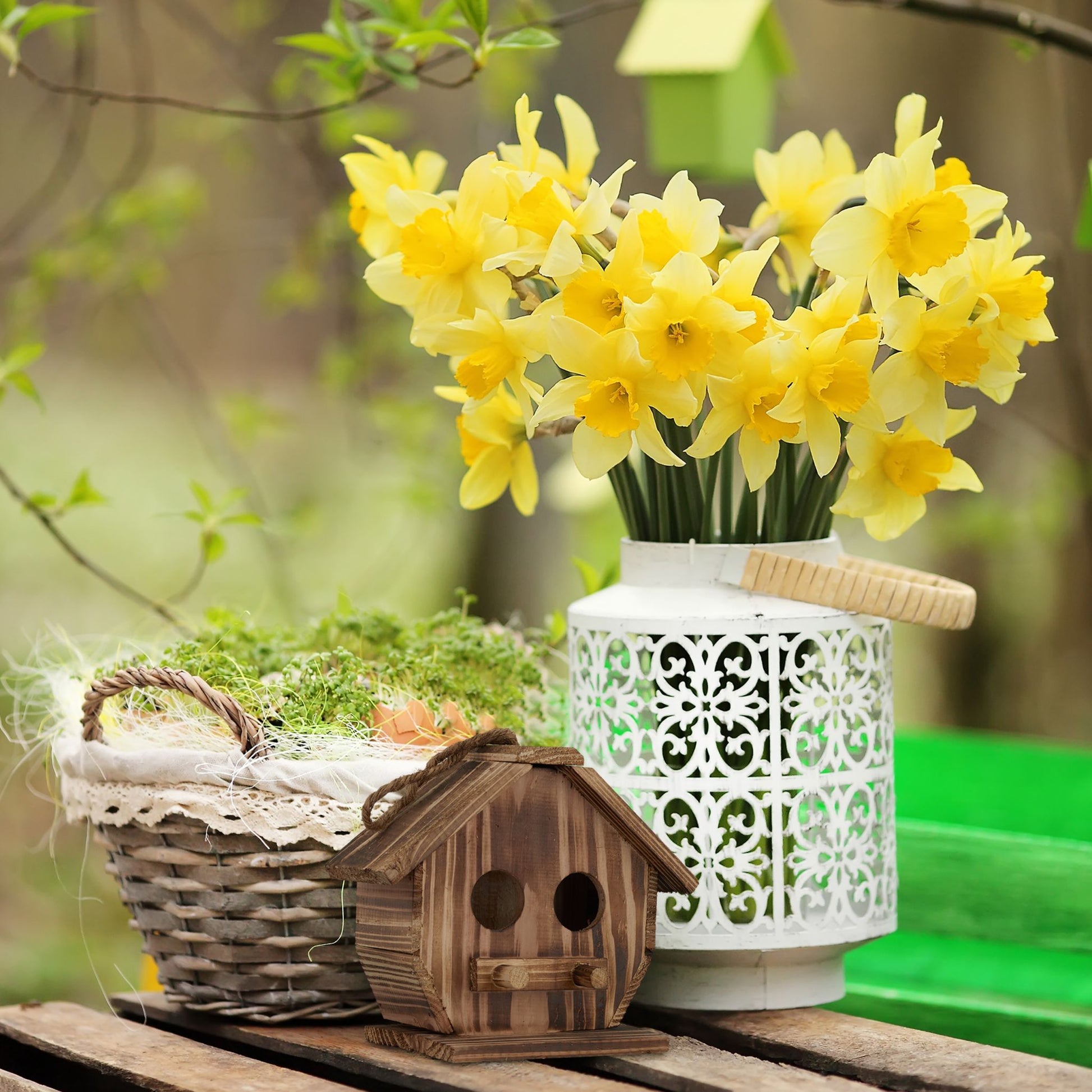 Deko Vogelhaus Holz Braun von Relaxdays