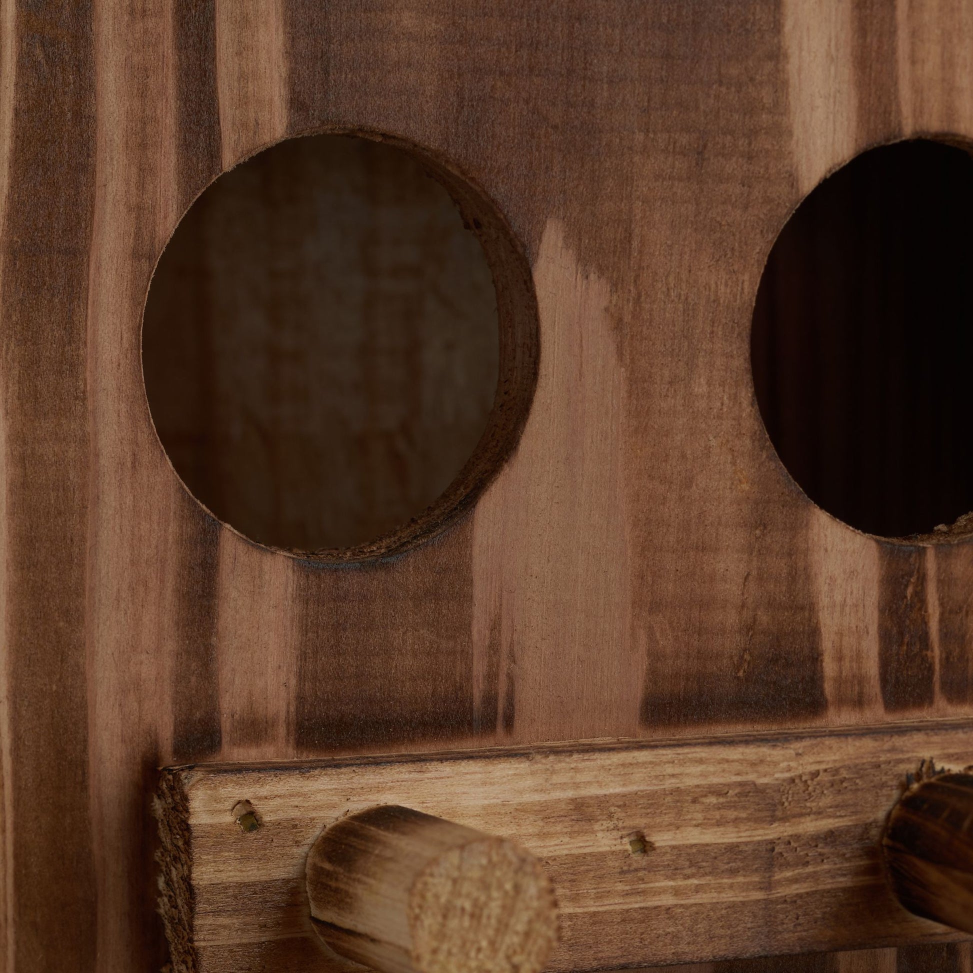 Deko Vogelhaus Holz Braun von Relaxdays