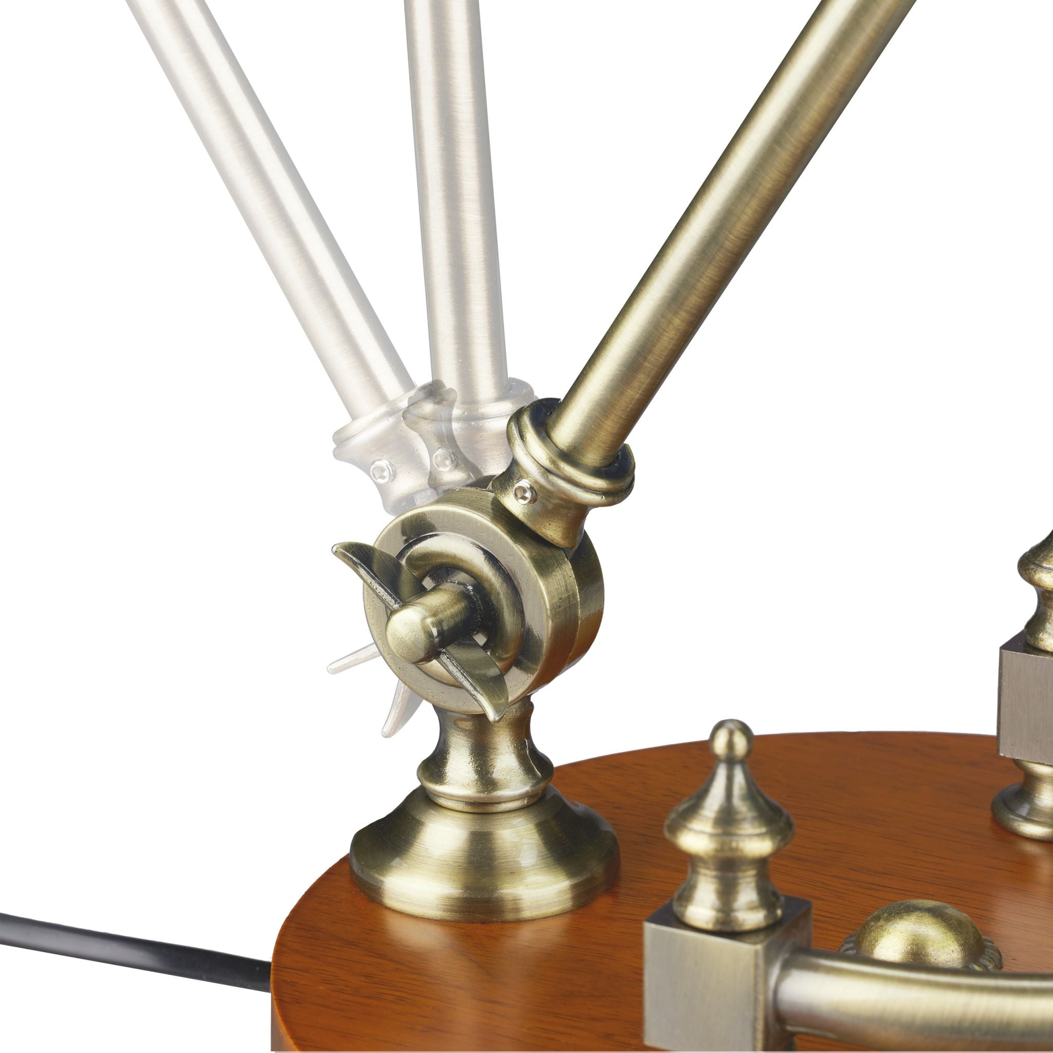 Bankerlampe mit Zugschalter Braun-Gold-Grün von Relaxdays