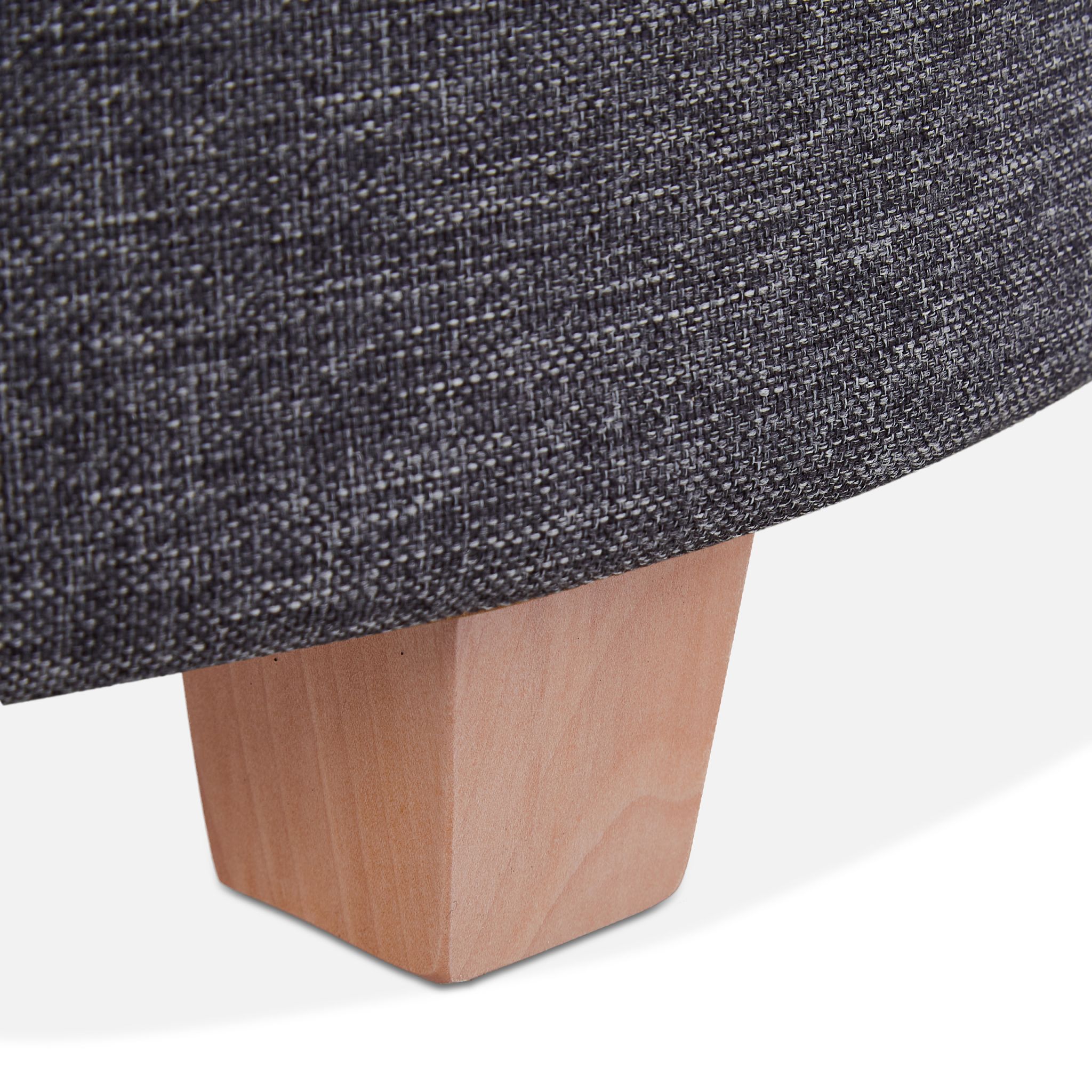 Runder Sitzhocker mit Stauraum Anthrazit-Hellbraun von Relaxdays