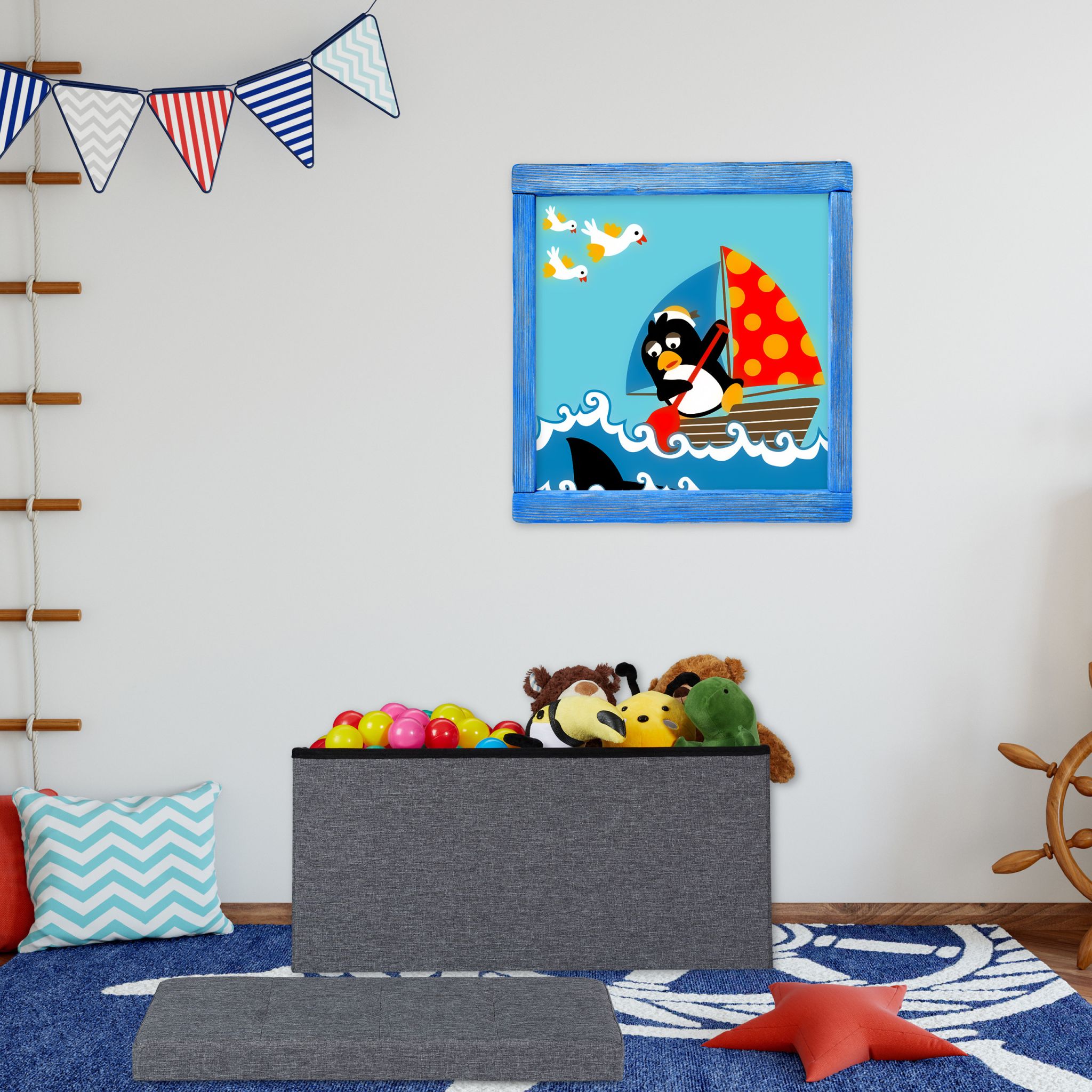 Sitzbank mit Stauraum Anthrazit von Relaxdays