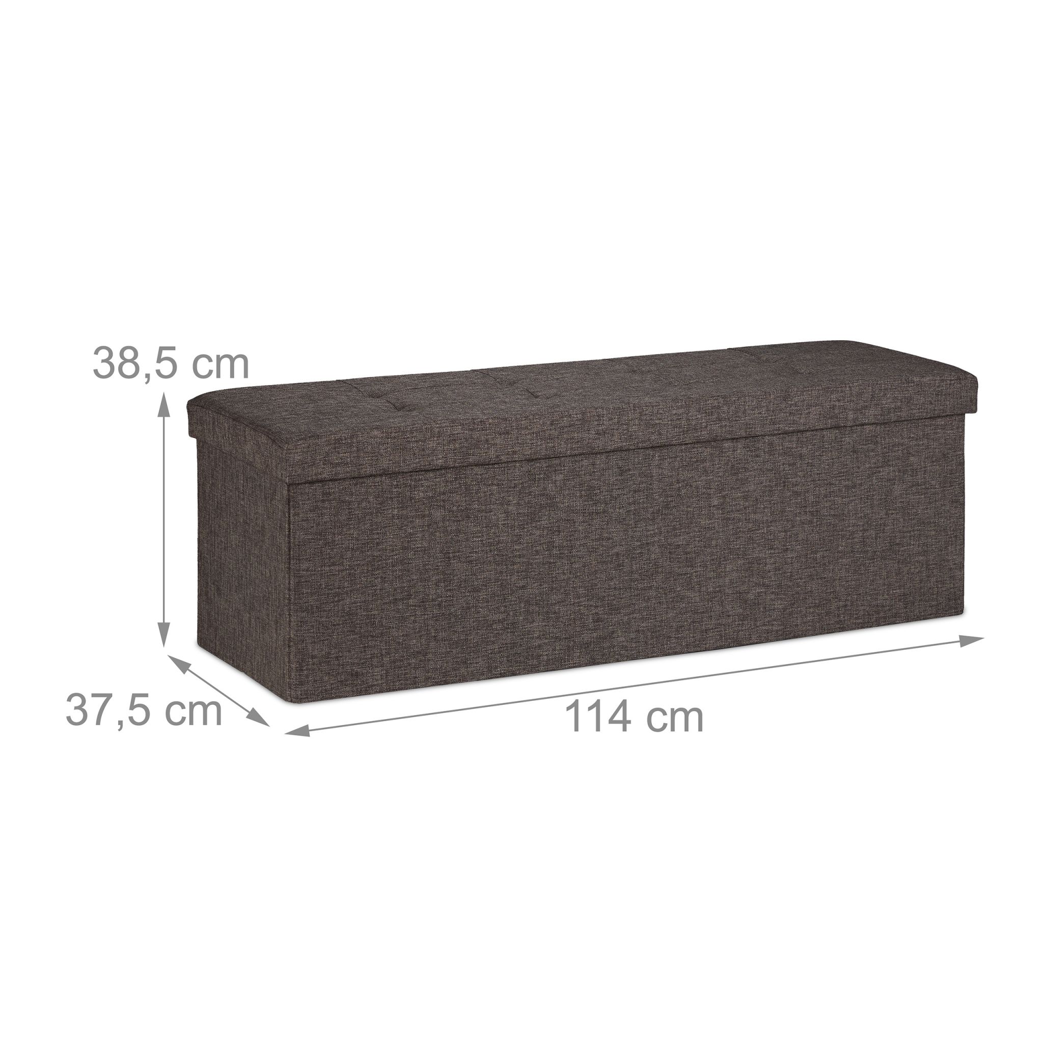 Sitzbank mit 3 Fächern Braun von Relaxdays
