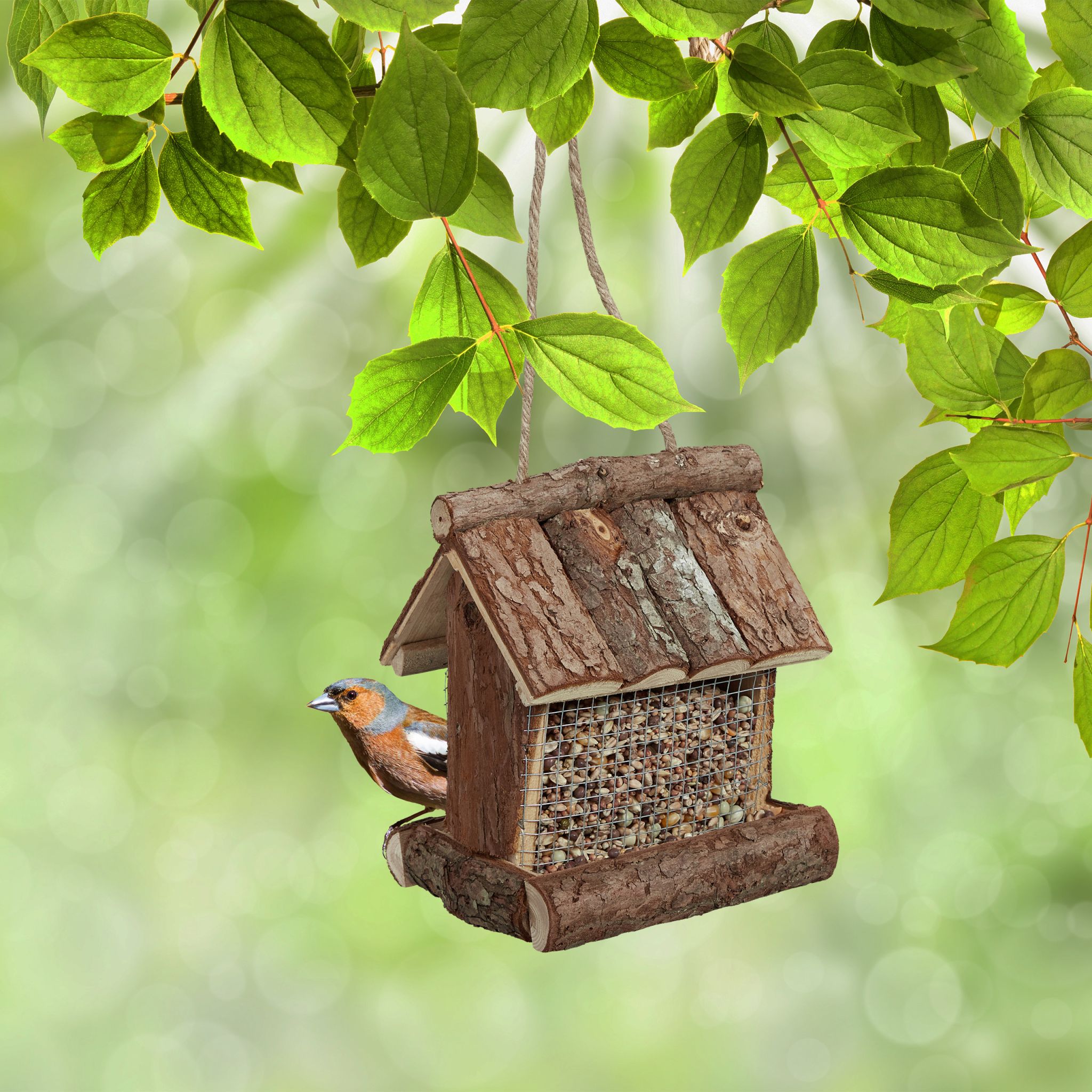 Vogelfutterhaus Rinde Braun von guteszeug.ch