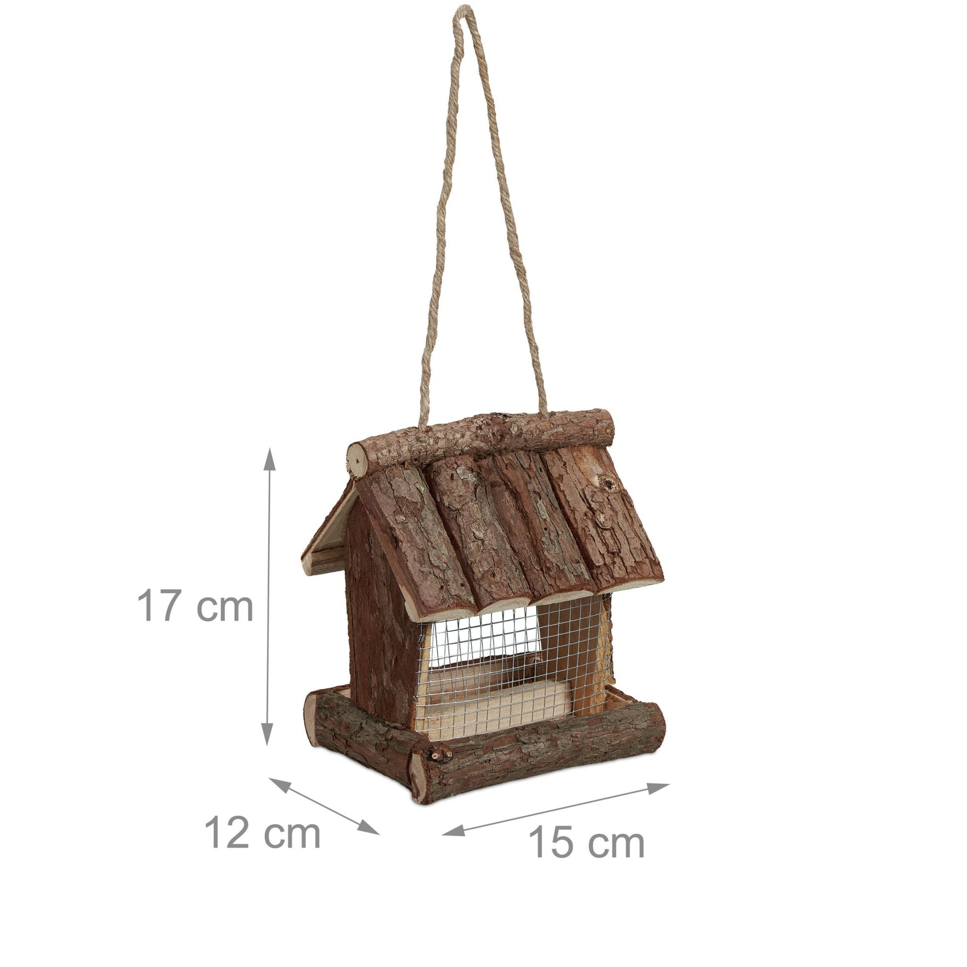 Vogelfutterhaus Rinde Braun von guteszeug.ch
