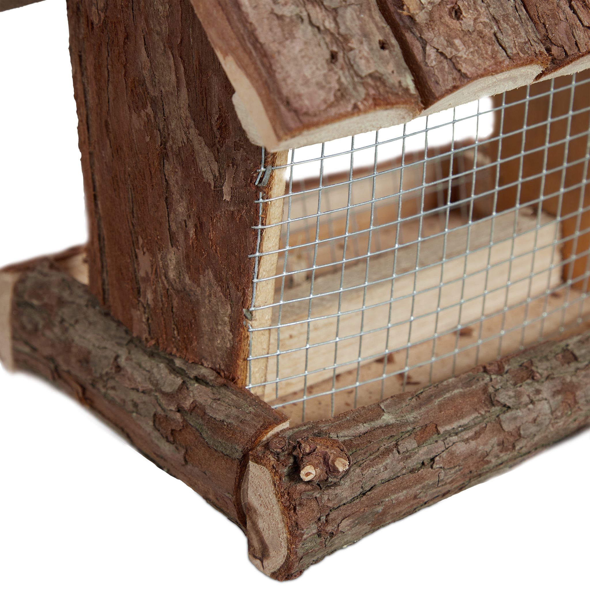 Vogelfutterhaus Rinde Braun von guteszeug.ch