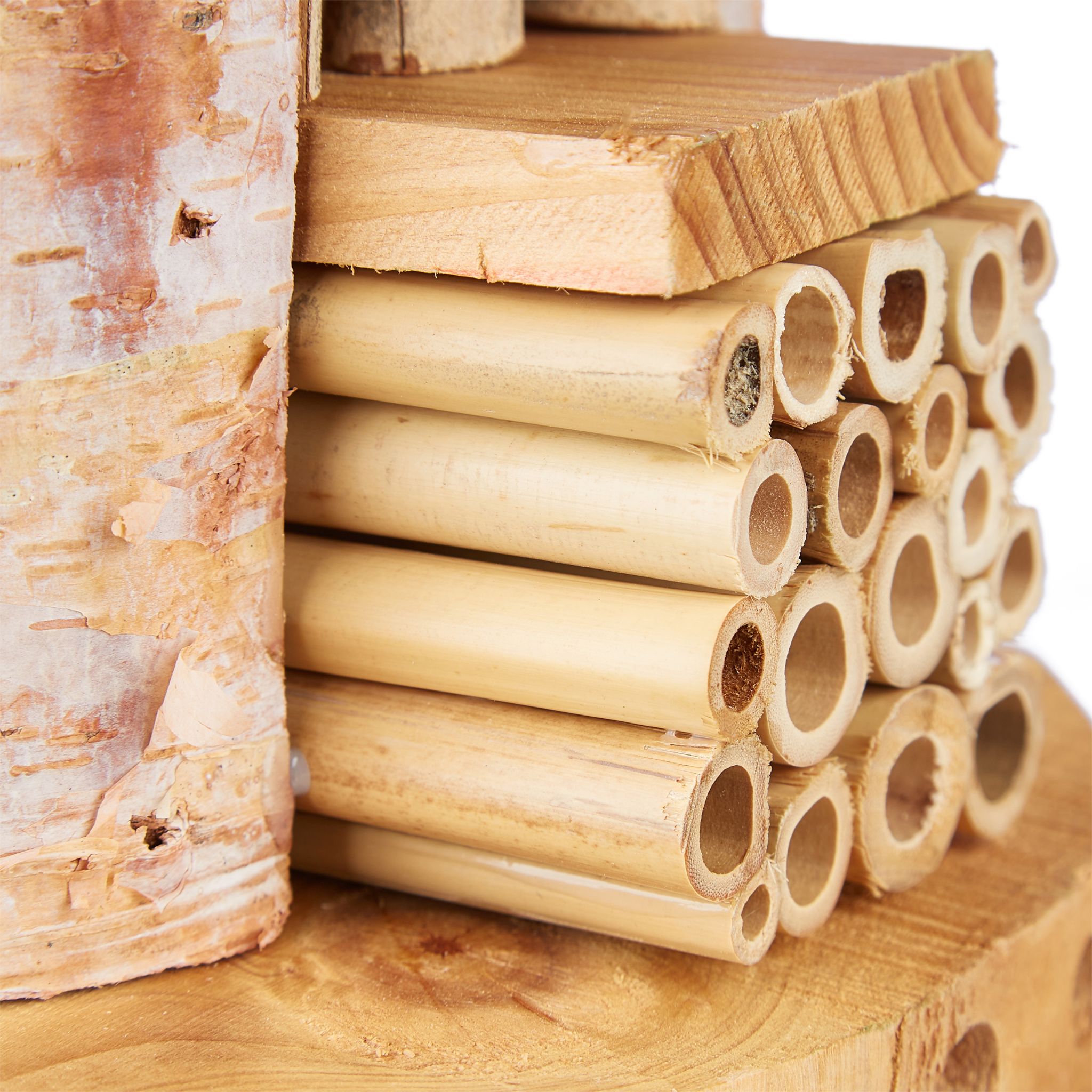 Insektenhotel Bienen Grün-Hellbraun von Relaxdays